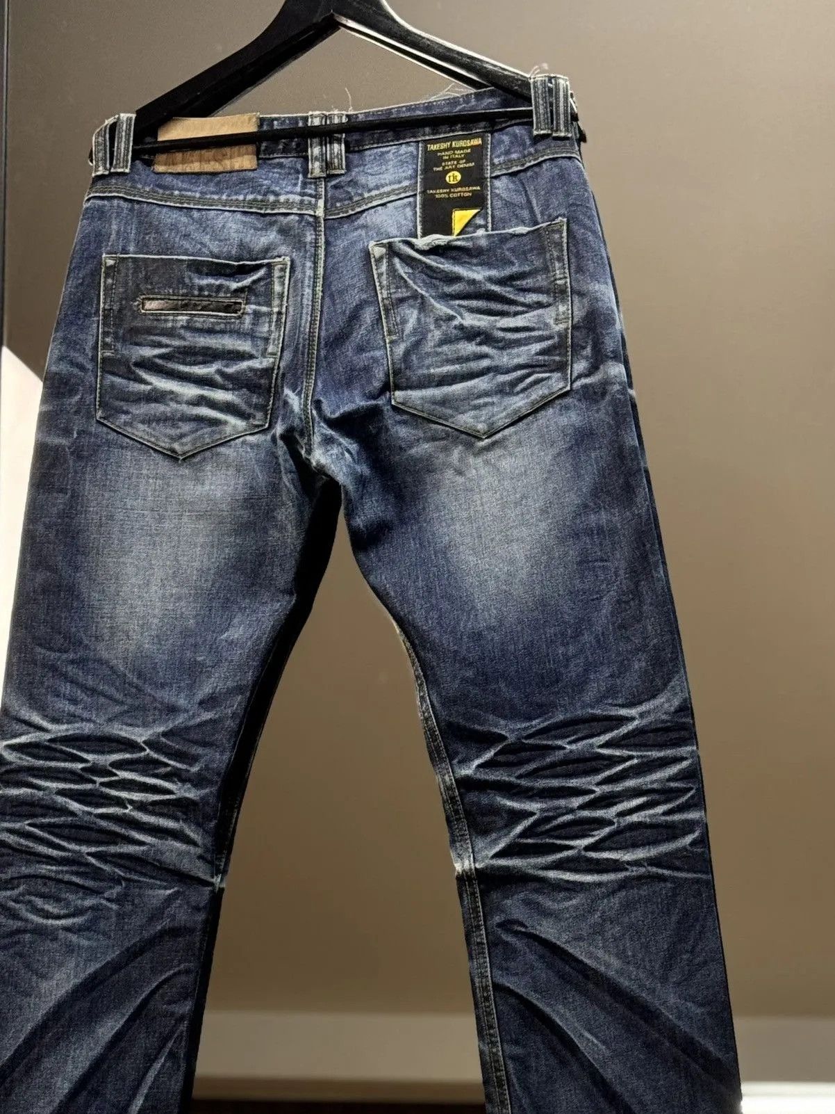 Takeshy Kurosawa Vintage Japan Takeshy Kurosawa Sequin Logo Denim pants baggy Size US 34 / EU 50 - 8 Thumbnail