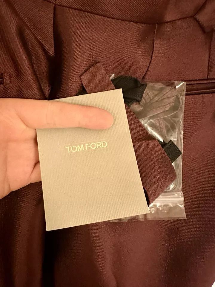 Tom Ford o1ebxxf0225 Suit Trousers Pant in Burgundy Size US 36 / EU 52 - 11 Thumbnail