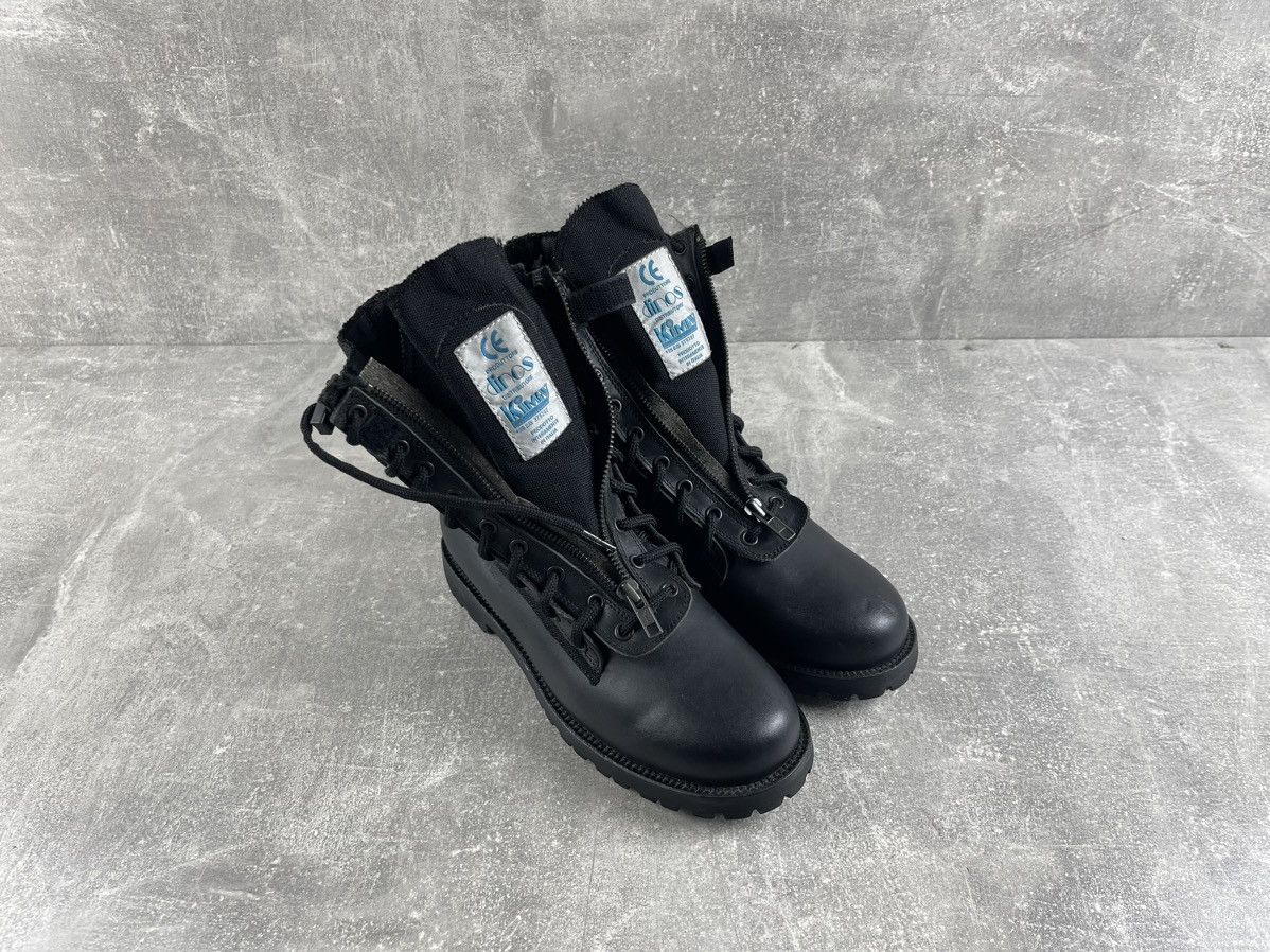 Genuine Leather KIMMI by DINOS Italy Leather & Cordura Tactical Combat Boots Size US 8 / IT 38 - 3 Thumbnail