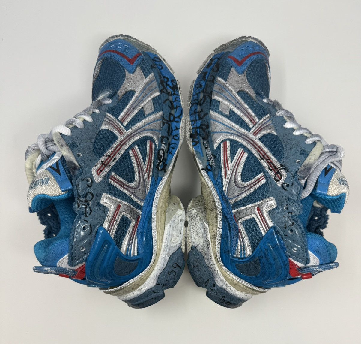 Balenciaga Balenciaga Marathon Runner Sneaker Blue Unreleased Demna Size US 7 / EU 40 - 3 Thumbnail