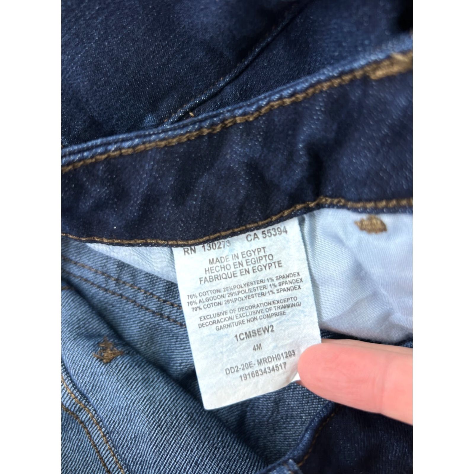 Lee Lee Blue Denim Jeans Regular Womens 26x28 4 Straight Leg Dark Wash Cotton 5-Pocket Designer American Size 27" / US 4 / IT 40 - 7 Thumbnail