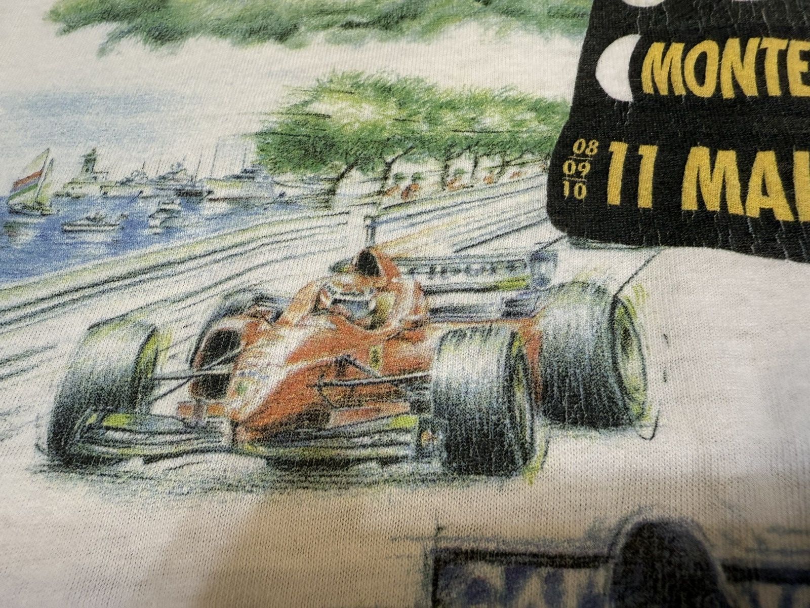 Formula 1 Vintage 90s F1 Monaco Grand Prix Racing T Shirt Retro Size US XL / EU 56 / 4 - 5 Thumbnail