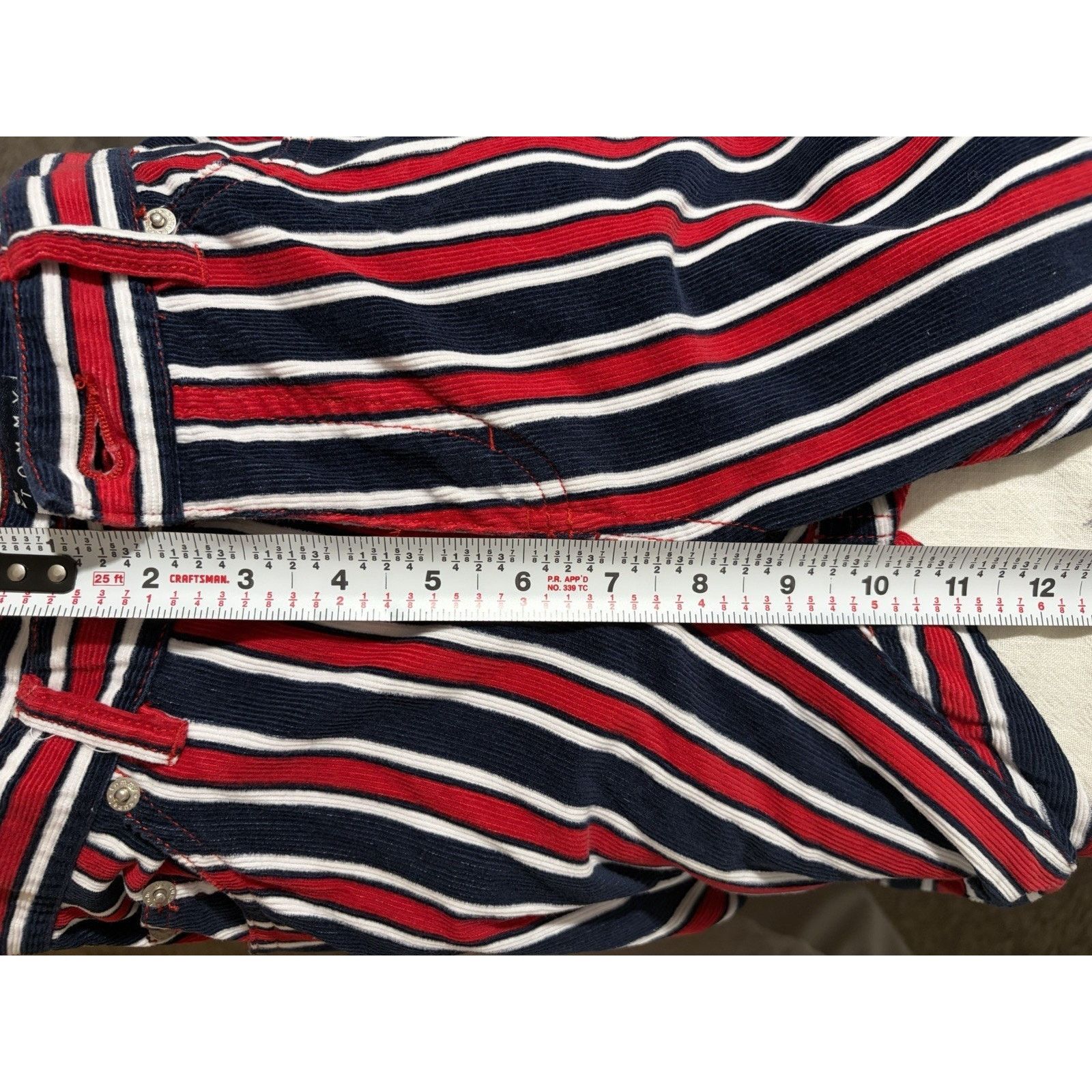 Tommy Hilfiger Vtg/Y2K Tommy Hilfiger Striped Corduroy Women’s Pants Sz 3 Size 29" - 8 Thumbnail