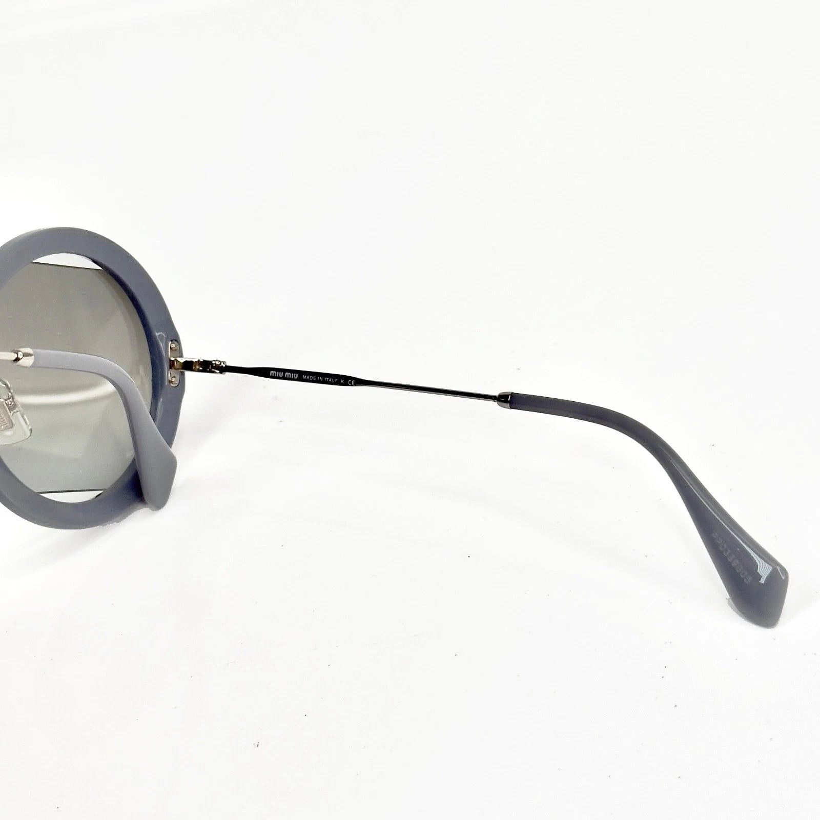 Miu Miu MIU MIU MU06SS REVEAL GLITTER 06S Silver Mirrored Sunglasses Size ONE SIZE - 3 Thumbnail