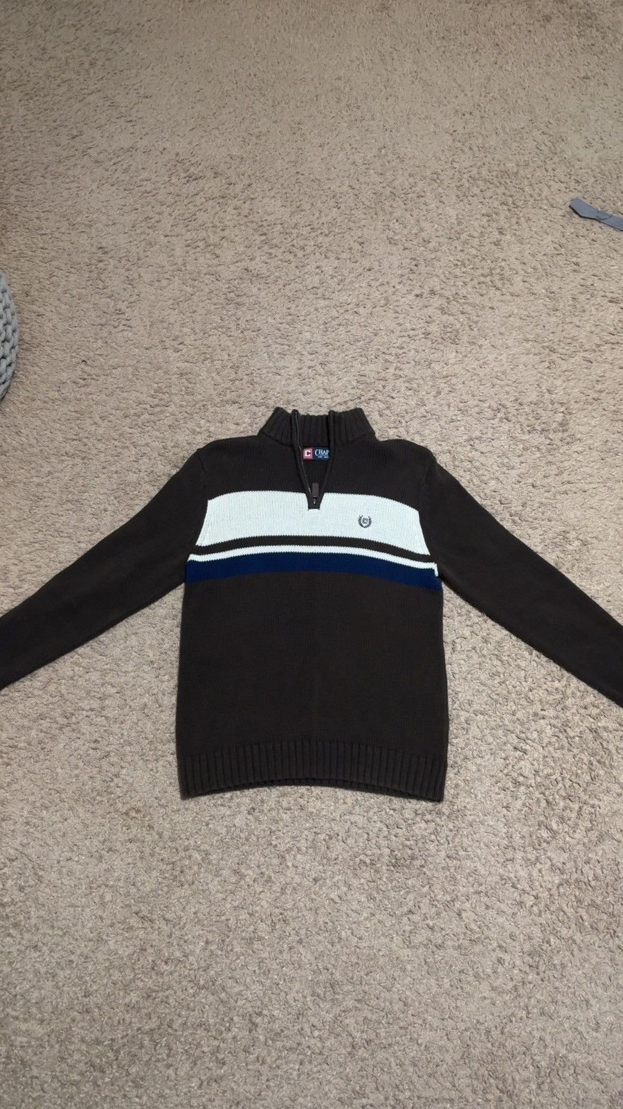 Chaps × Vintage Chaps Vintage Knitted Half-zip sweater Size Small used Size US S / EU 44-46 / 1 - 1 Thumbnail