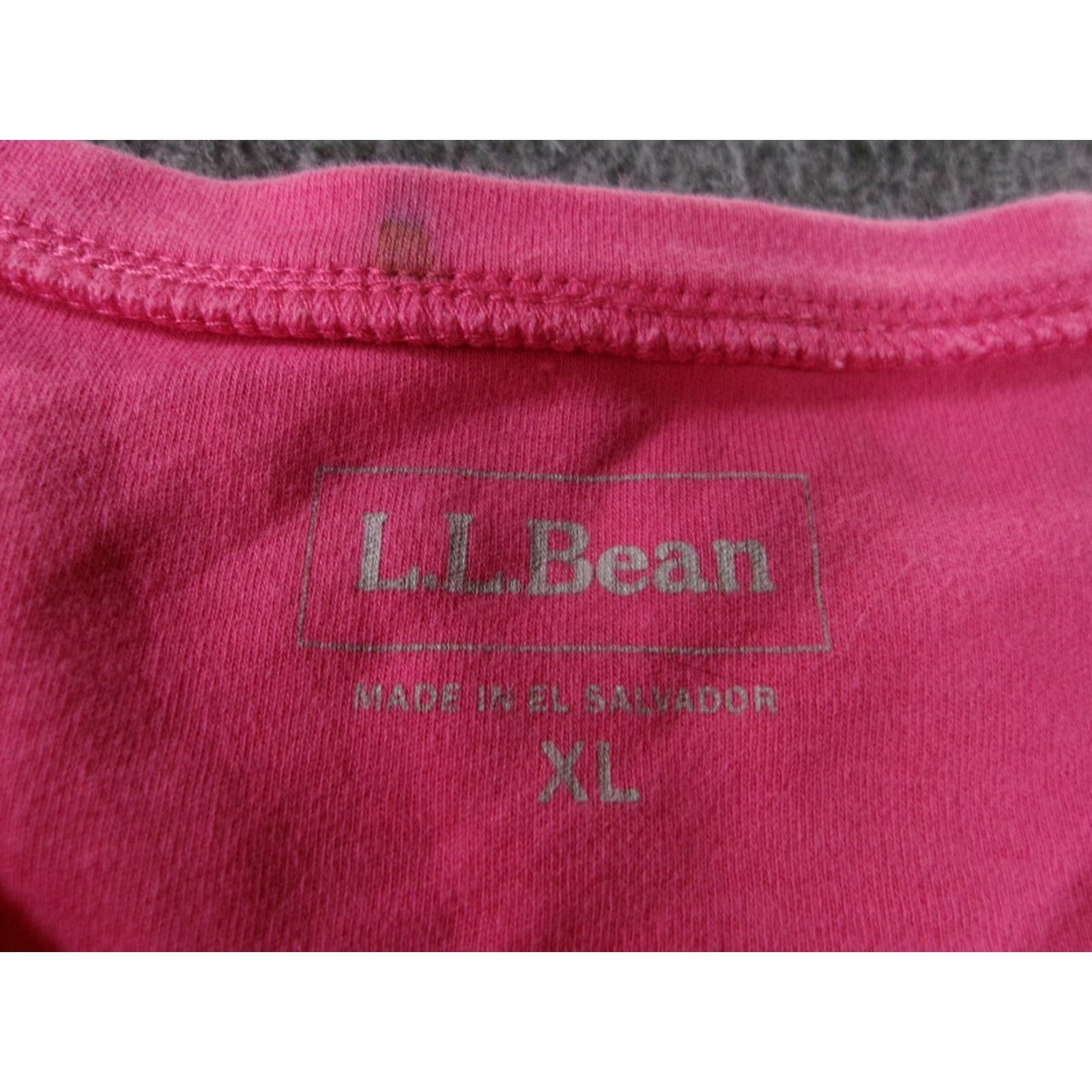 Vintage VINTAGE LL Bean Top Women XL Pink 100% Cotton V-Neck Long Sleeve T-Shirt Casual Office Basic Classic Preppy All Seasons Mens Womens Boys Girls Size XL / US 12-14 / IT 48-50 - 6 Thumbnail