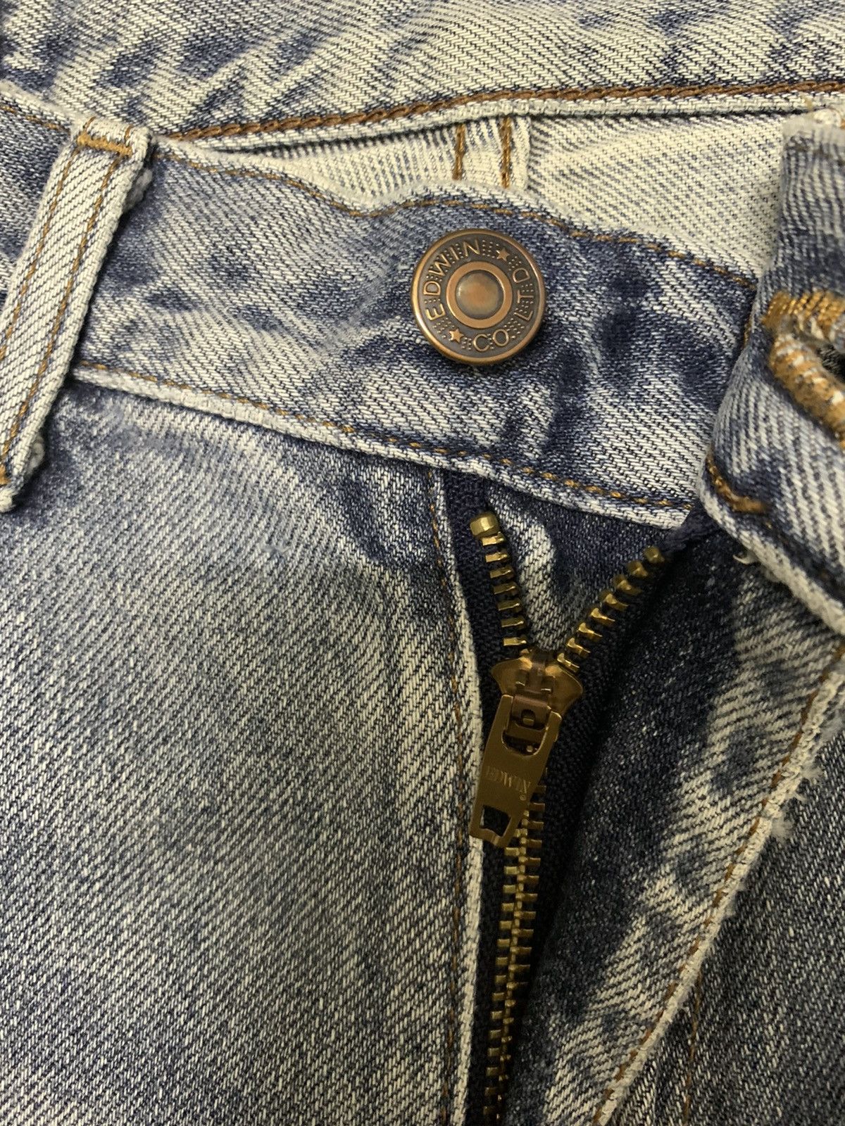 Edwin Vintage Edwin XJeans 400 Flared Bell Bottom Distressed Jeans Size US 28 / EU 44 - 4 Thumbnail