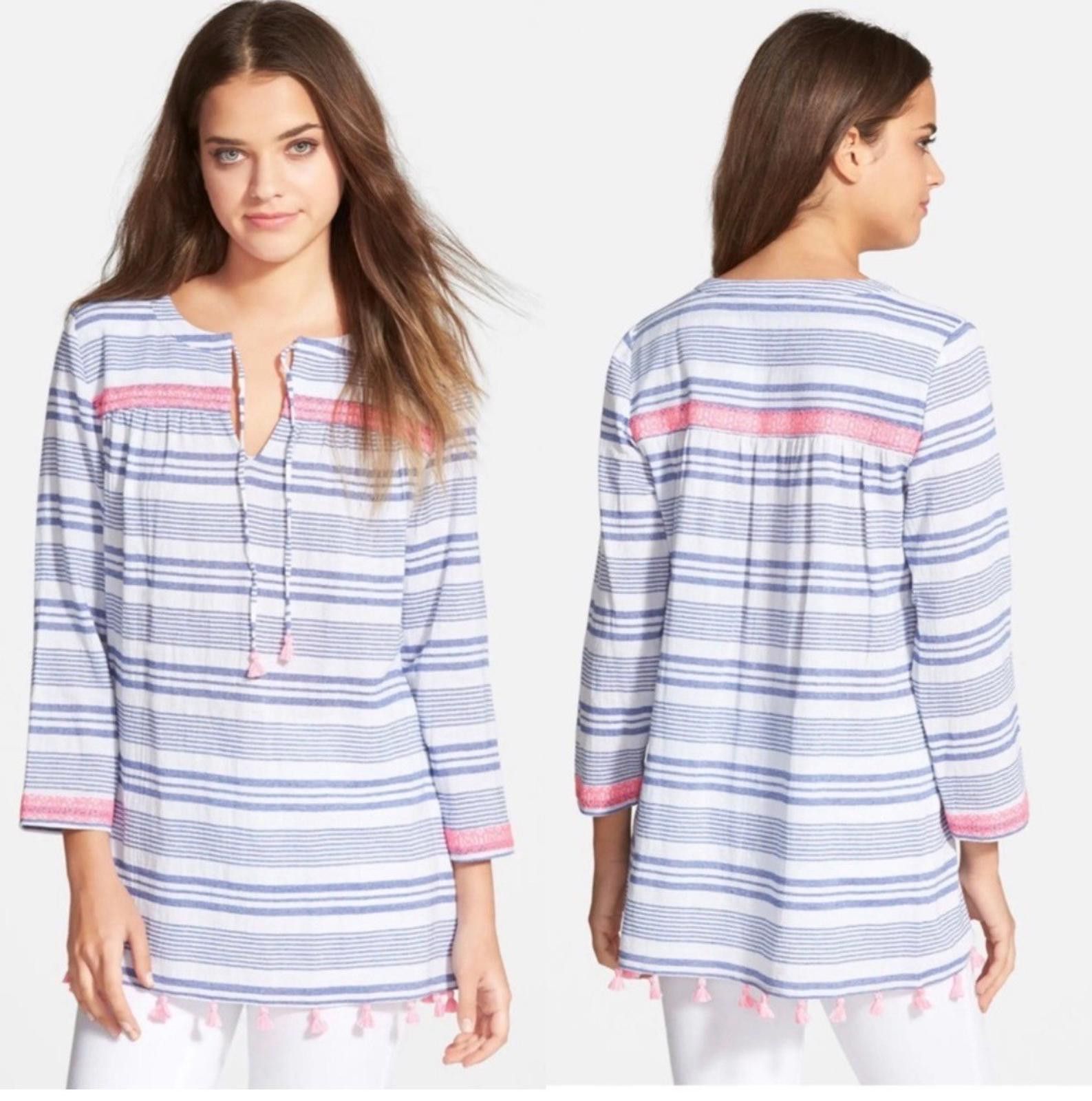 Vineyard Vines Vineyard Vines Women's Large Bungalow Striped Tunic Size L / US 10 / IT 46 - 1 Thumbnail
