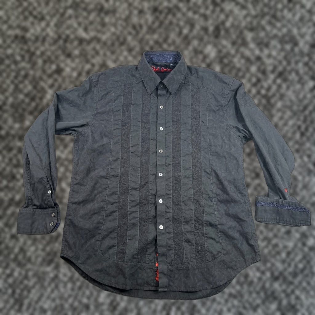 Robert Graham Robert Graham Shirt Button Up Black Floral Flip Cuff Mens XL Size US XL / EU 56 / 4 - 1 Thumbnail