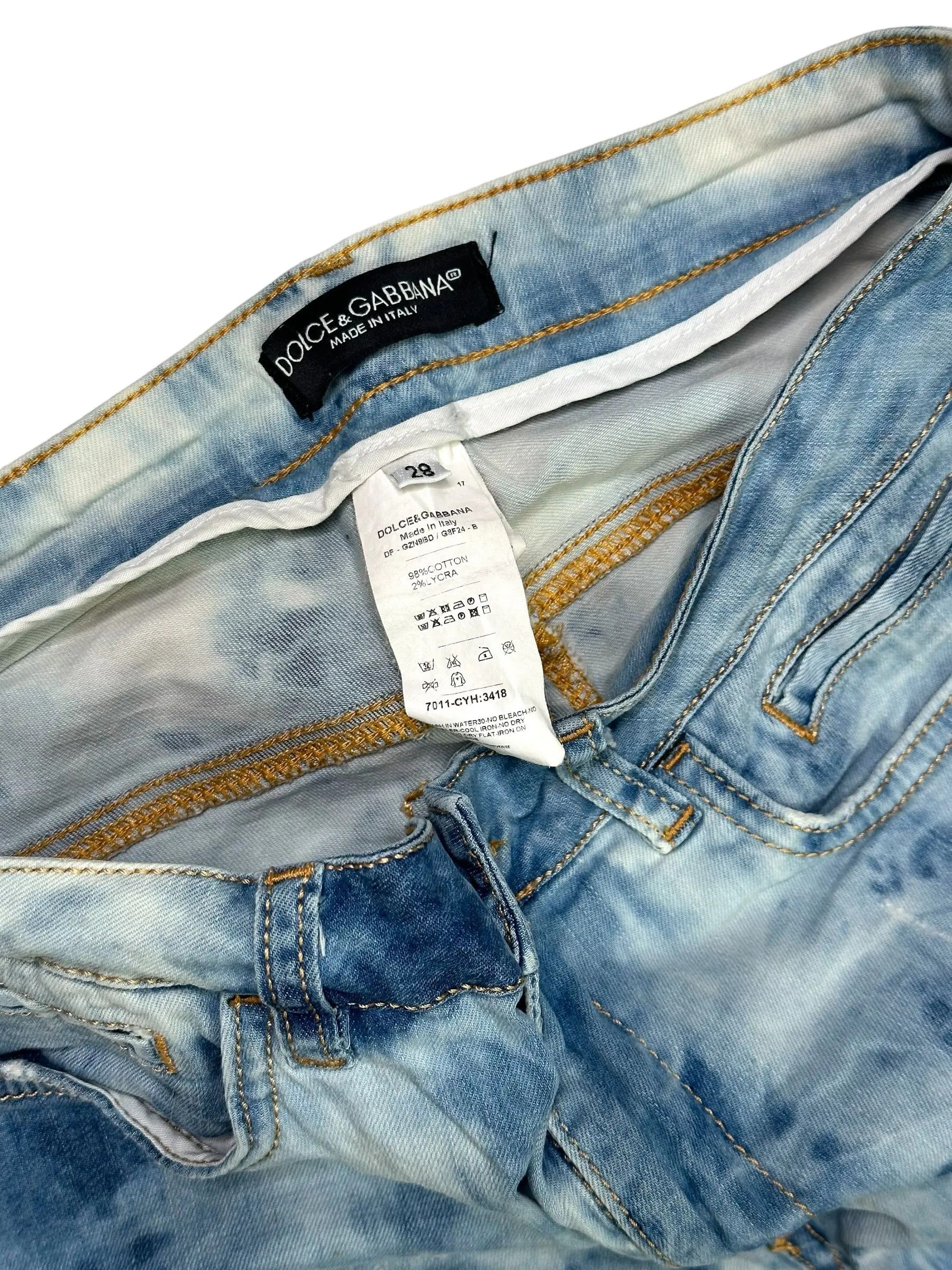 Dolce & Gabbana D&G slim skinny tiedye jeans Size US 28 / EU 44 - 4 Thumbnail