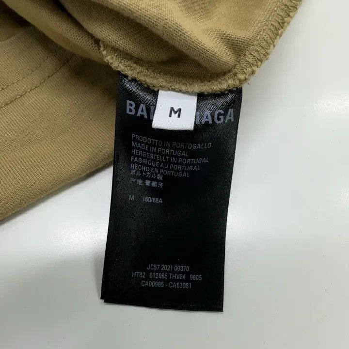 Balenciaga Balenciaga Brown Logo Print Casual T-Shirt 0079-2507 Size M / US 6-8 / IT 42-44 - 4 Thumbnail