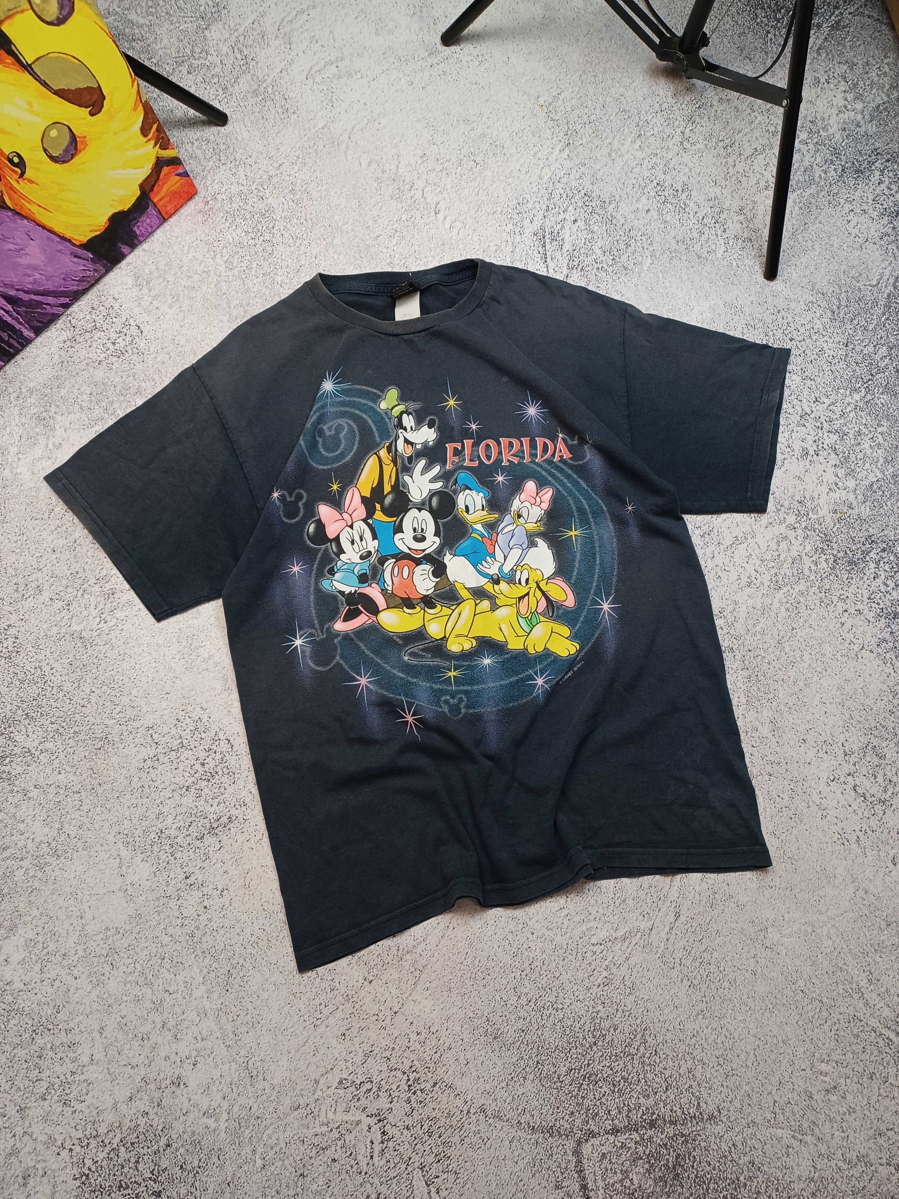 Disney Vintage 70's DISNEY Blue T-Shirt Florida Size US L / EU 52-54 / 3 - 1 Thumbnail