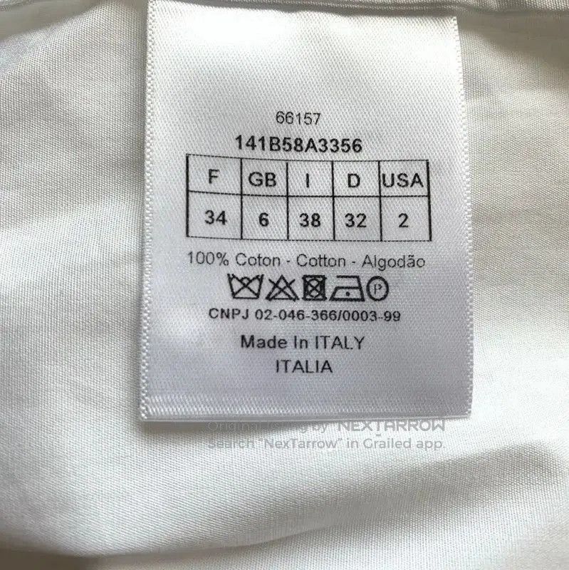 Dior Dior White Cotton Women's Shirt . Size XS / US 0-2 / IT 36-38 - 6 Thumbnail
