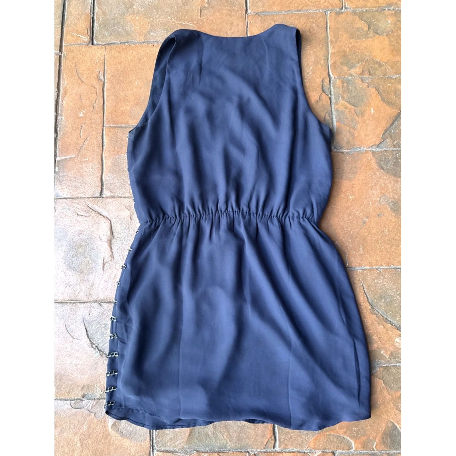 Vintage Adelyn Rae Mila Mini Dress Women’s Large Blue Chain Links Size L / US 10 / IT 46 - 3 Thumbnail