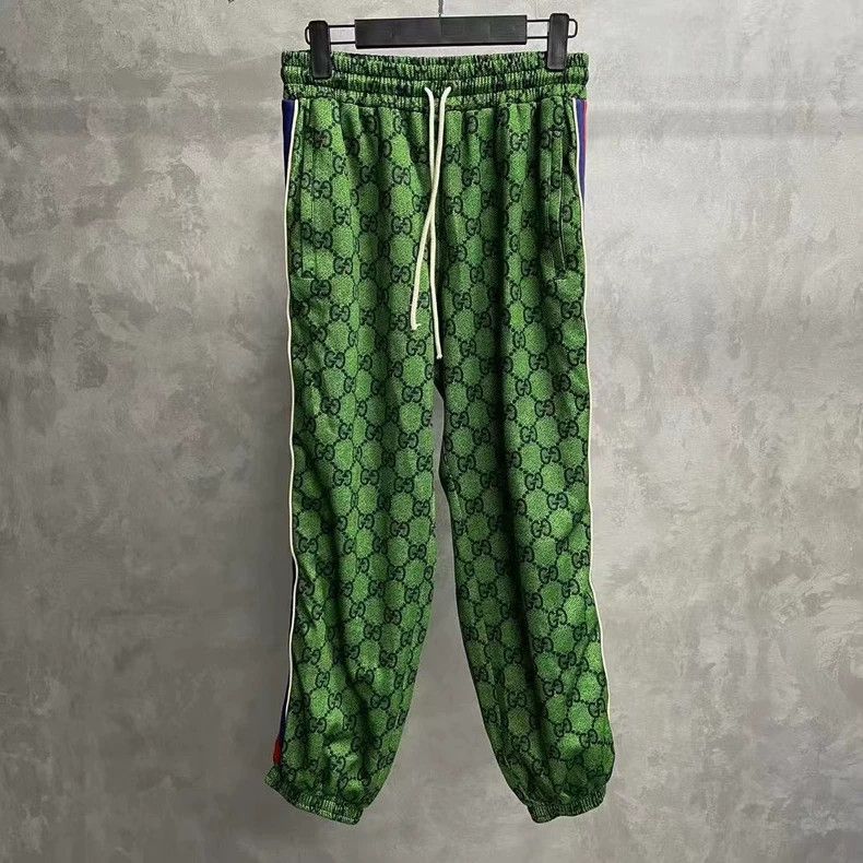 Gucci Gucci Size S Green decorative webbing logo full print plain Size US 30 / EU 46 - 1 Thumbnail