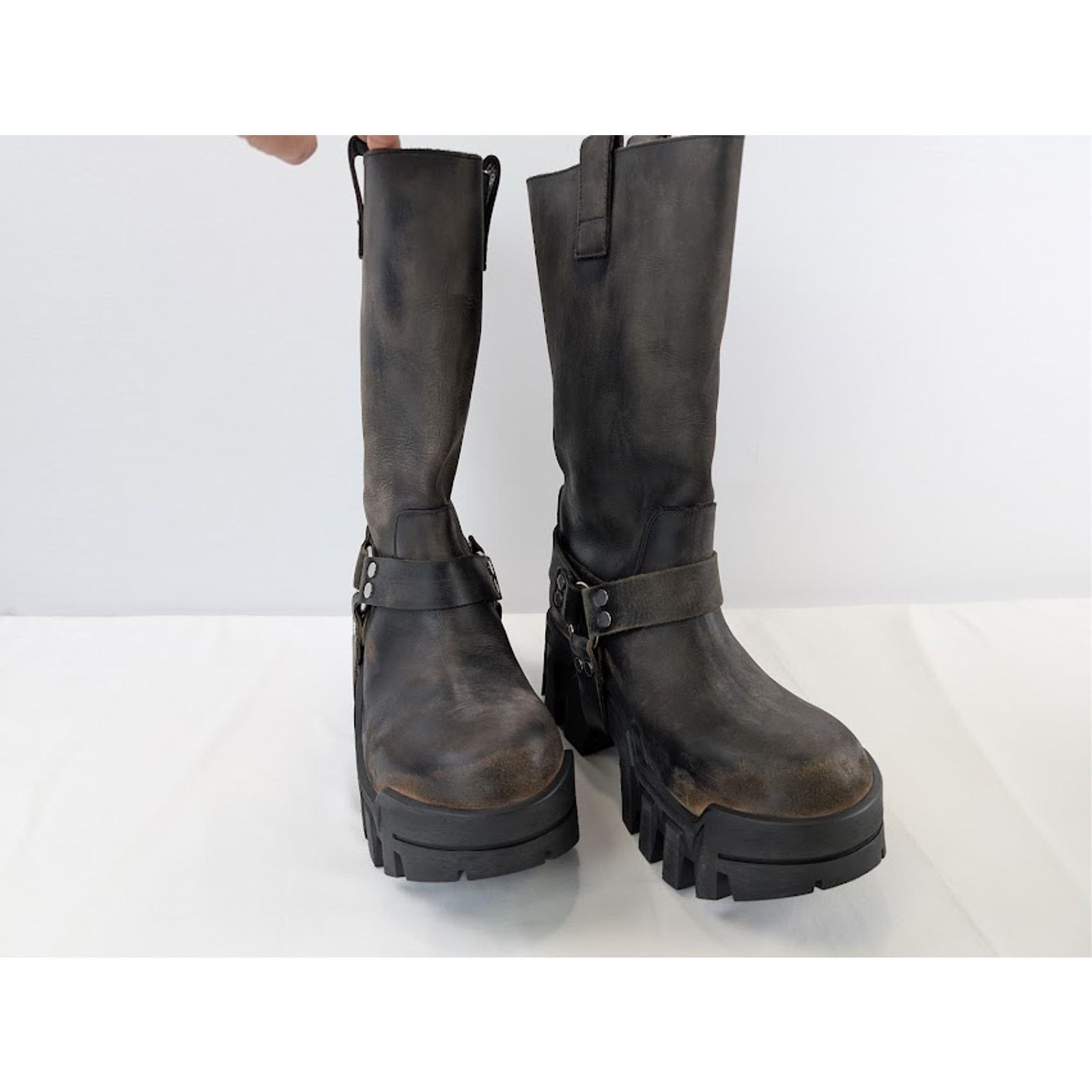 Balenciaga o1rshd1 Q:2 / Bulldozer Harness Boots in Faded Black Size US 8 / EU 41 - 6 Thumbnail