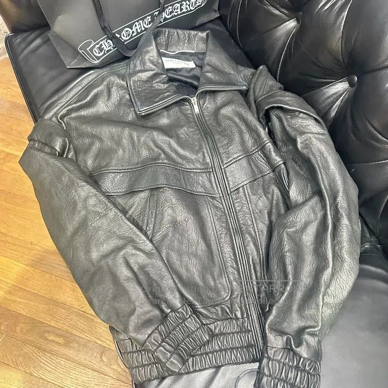 Yves Saint Laurent YSL Spring Summer Leather Jacket Size US L / EU 52-54 / 3 - 1 Thumbnail