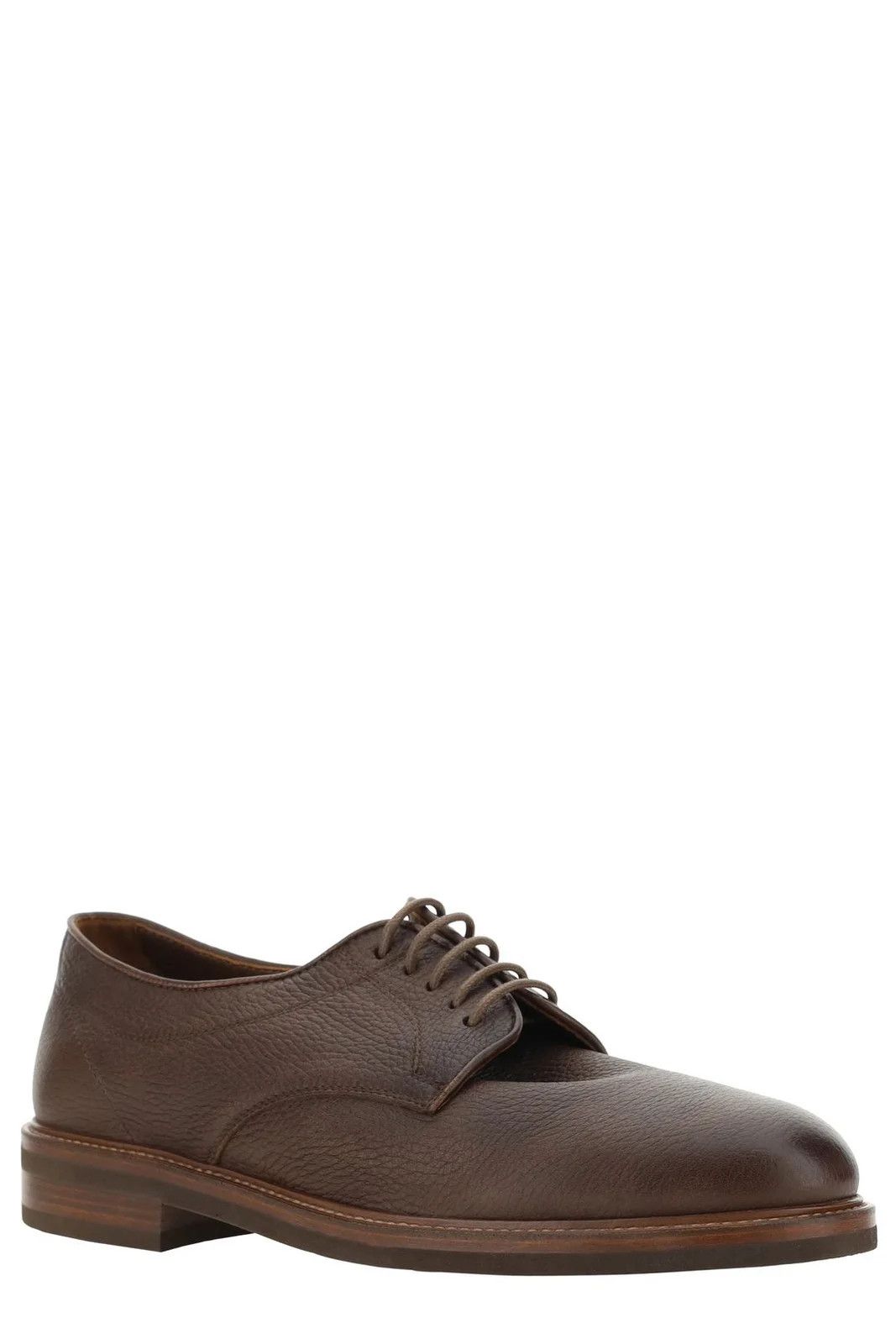 Brunello Cucinelli o1w1db10725 Round Toe Lace Up Shoes in Dark Brown Size US 10 / EU 43 - 2 Thumbnail