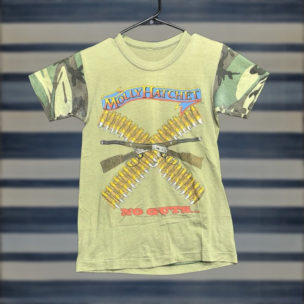 Vintage VINTAGE Molly Hatchet Shirt Mens Small 80s Southern Rock Concert Tee Green Graphic Double-Sided Size US S / EU 44-46 / 1 - 1 Thumbnail