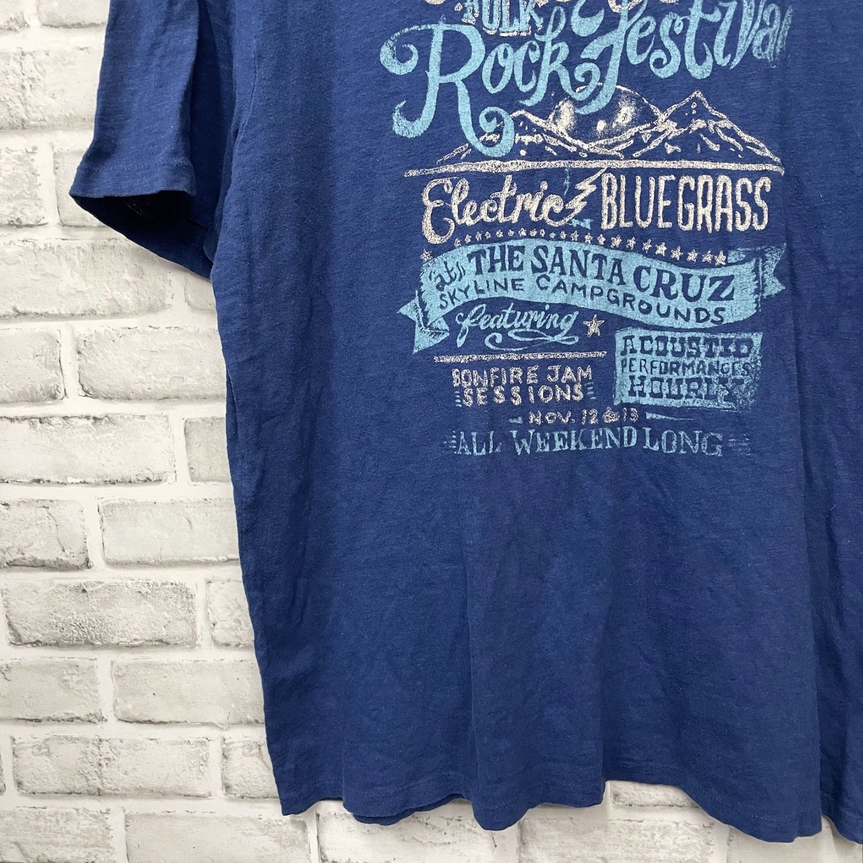 Lucky Brand LUCKY BRAND Santa Cruz Graphic Tee Men's T-Shirt Adult Large Blue Cotton Size US L / EU 52-54 / 3 - 3 Thumbnail