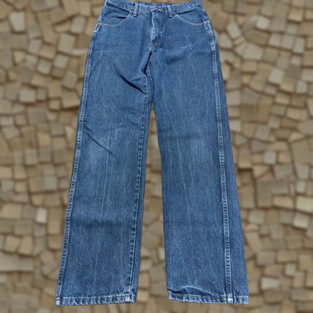 Vintage Rustler Jeans Men's 34x34 Blue Denim Straight Leg 5-Pocket Pockets Regular Rise Vintage No N/A Size US 34 / EU 50 - 1 Thumbnail