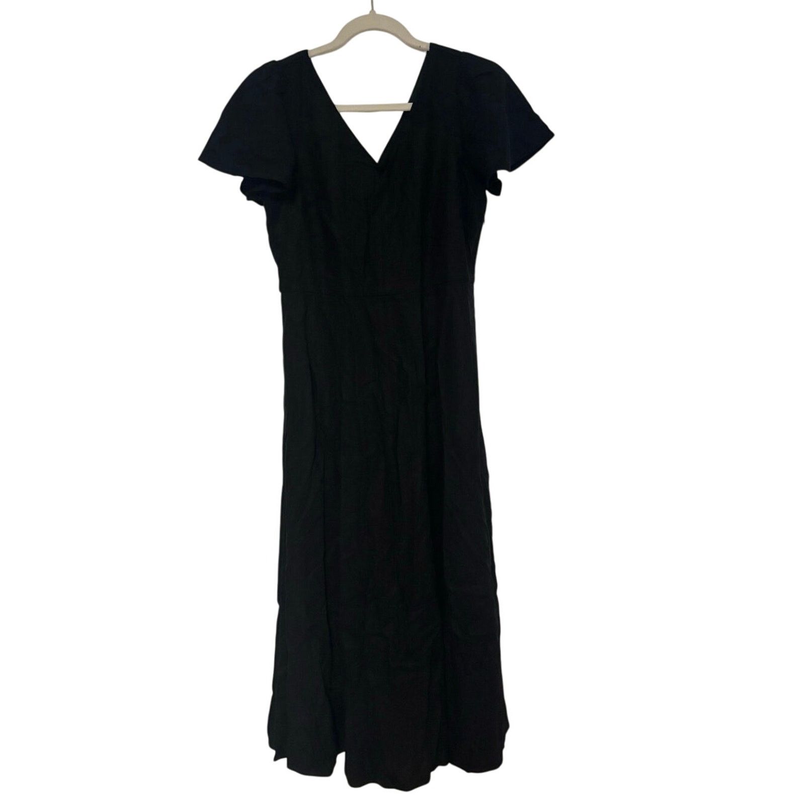 J.Crew NWT J.Crew Linen Blend Midi Dress Black Size 4 Size S / US 4 / IT 40 - 2 Thumbnail