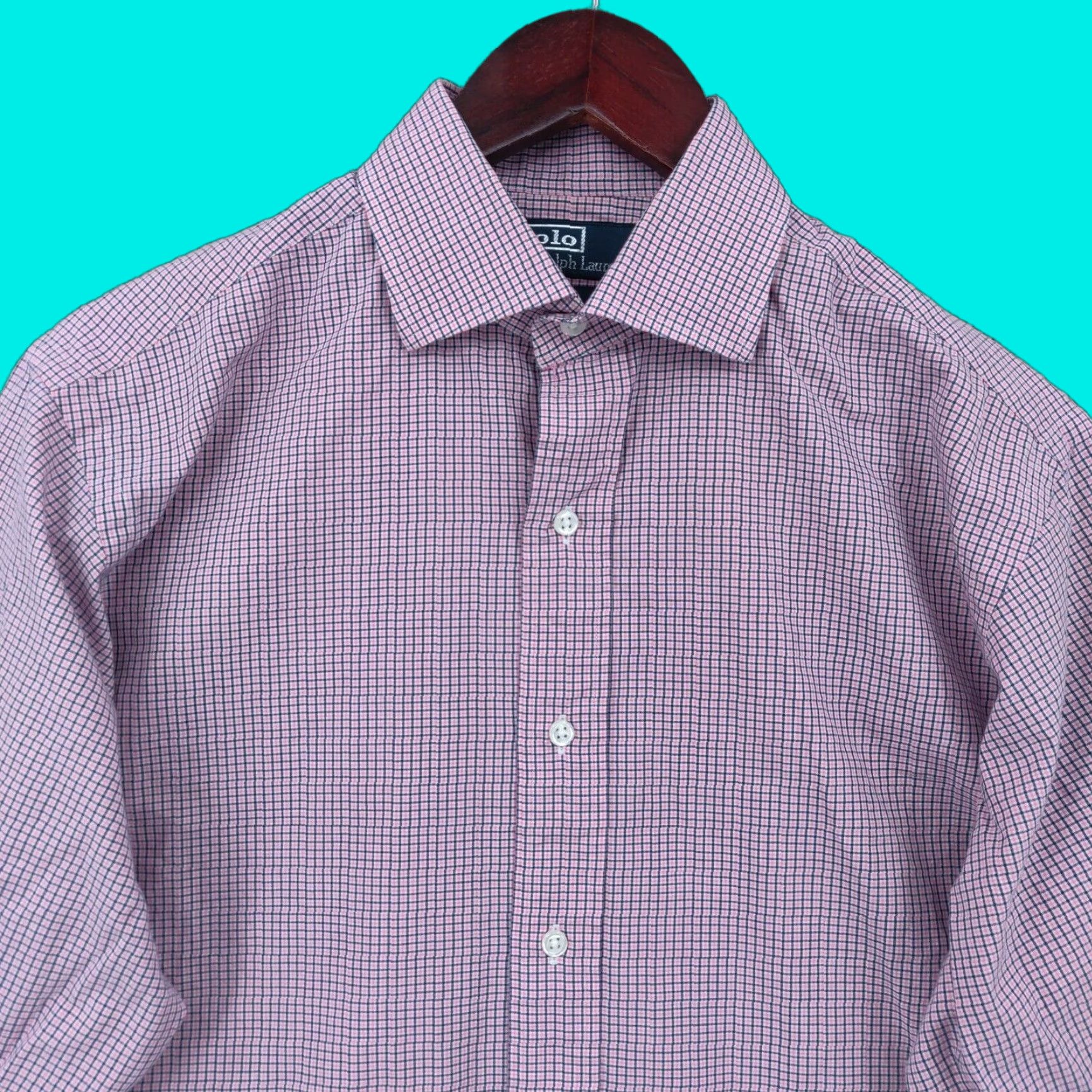 Polo Ralph Lauren VINTAGE Polo Ralph Lauren Shirt Regnt Classic Fit Mens 15.5 Pink Check Regent Classic Long Sleeve Button-Up Shirt Size US L / EU 52-54 / 3 - 1 Thumbnail