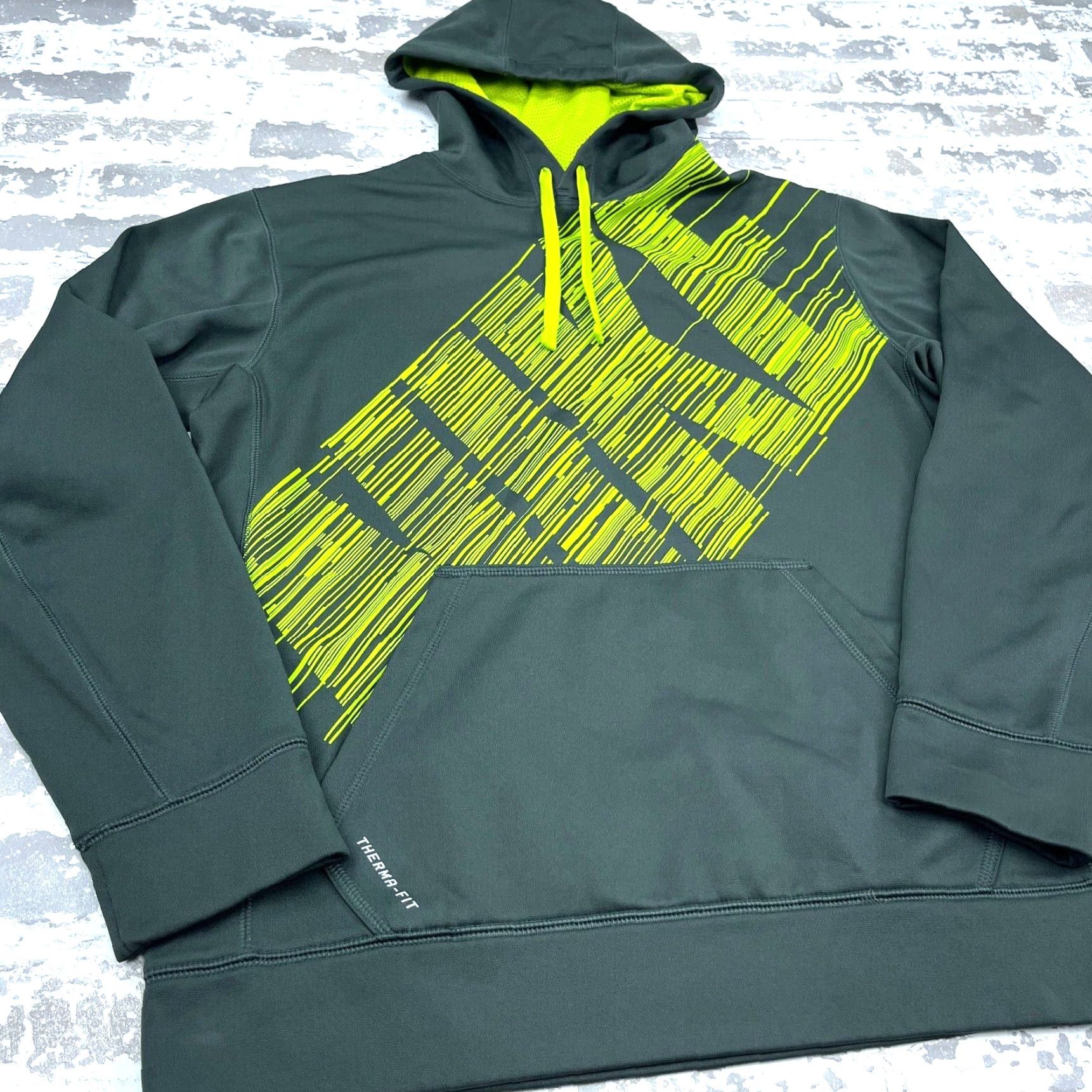 Nike Nike Hoodie Men Medium Green Therma Fit Sweatshirt Sports Logo Pullover Size US M / EU 48-50 / 2 - 3 Thumbnail