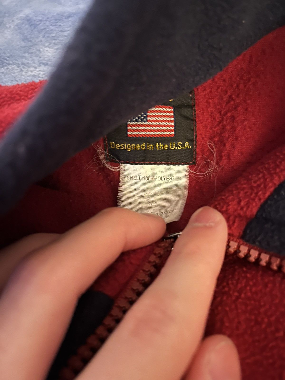 Vintage Red Fleece Zip Up Jacket Size US M / EU 48-50 / 2 - 3 Thumbnail