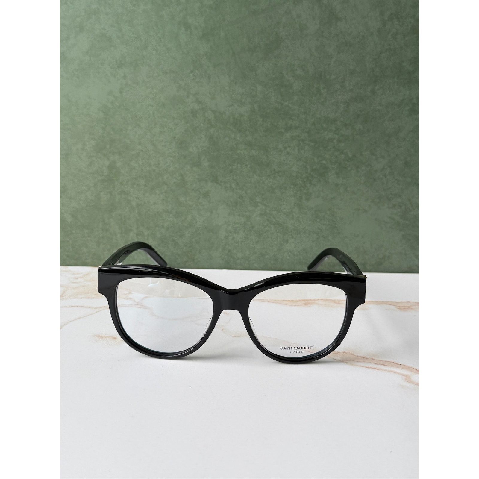 Saint Laurent Paris NEW Saint Laurent SLM108 OPT Black Logo Eyeglasses Frames Size ONE SIZE - 6 Thumbnail