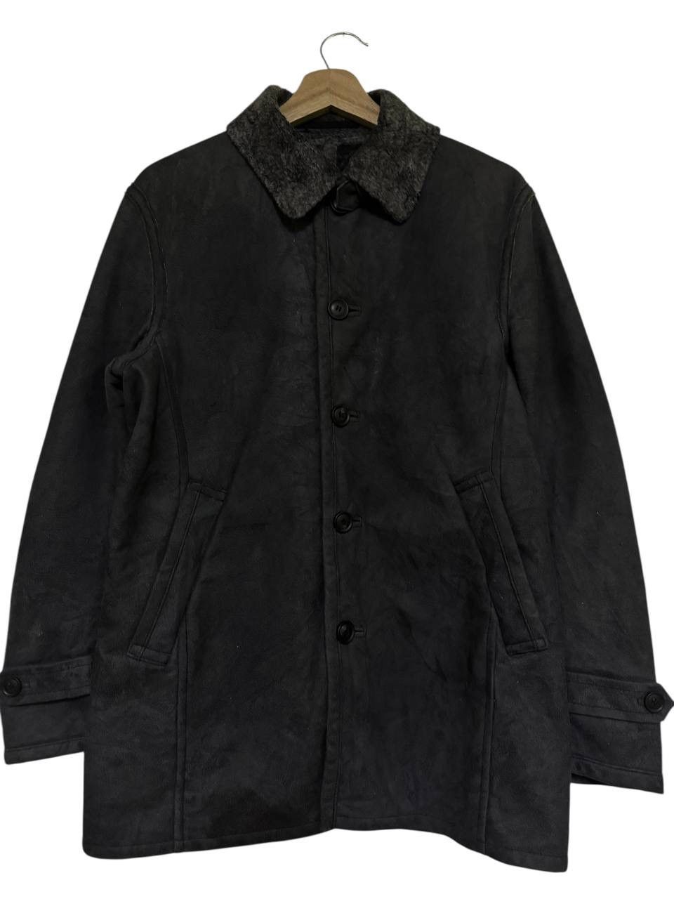 BIGI VINTAGE 90s REDMESS MEN'S BIGI LEATHER SHERPA JACKET Size US S / EU 44-46 / 1 - 2 Thumbnail