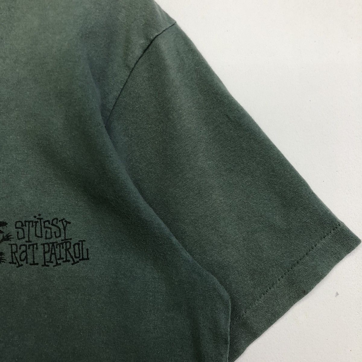 Stussy × Vintage Vintage 80 Stussy Rat Patrol Backhitt Tshirt Size US L / EU 52-54 / 3 - 7 Thumbnail