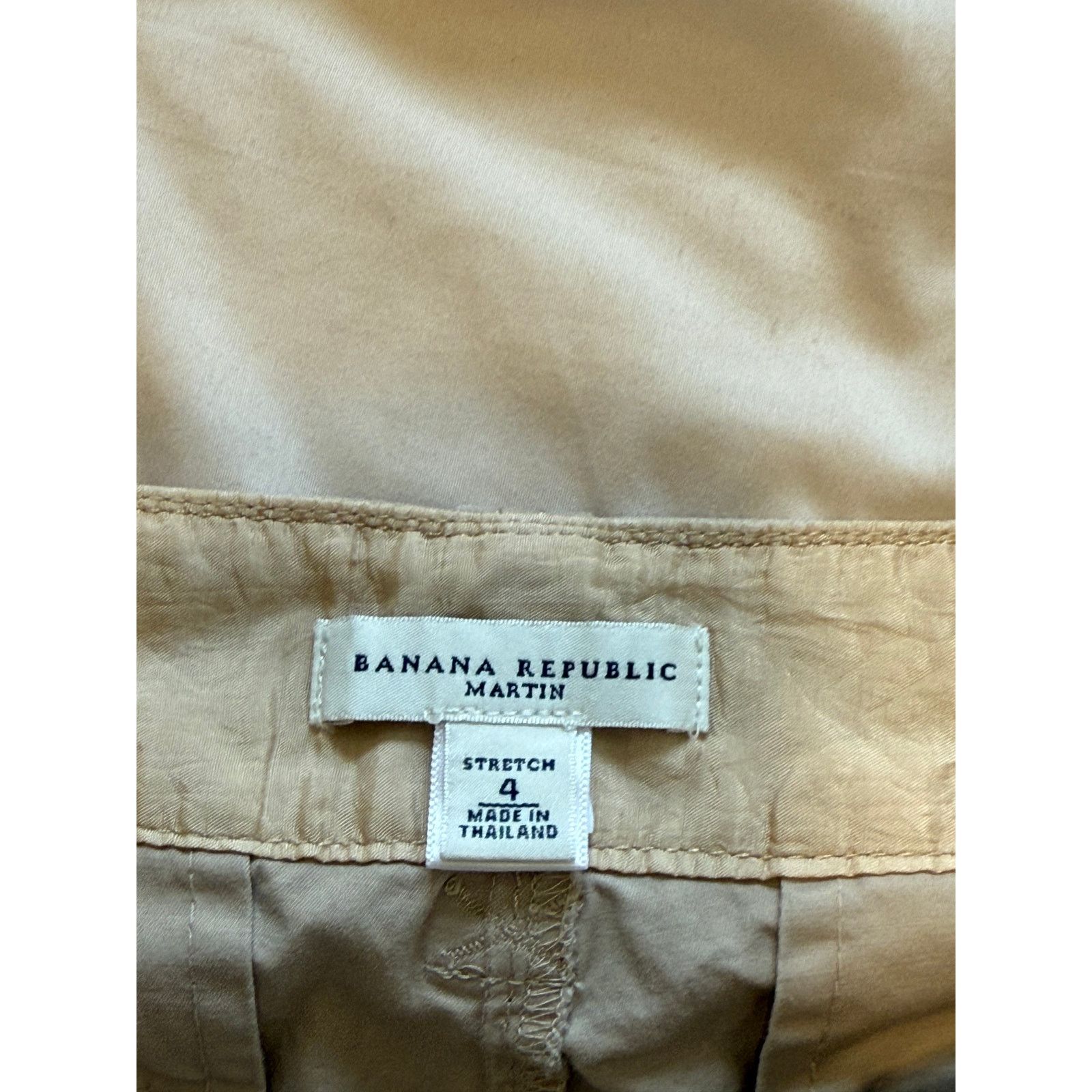 Banana Republic Banana Capris Women 4 Beige Martin Wide Leg Stretch Summer Size 27" / US 4 / IT 40 - 6 Thumbnail