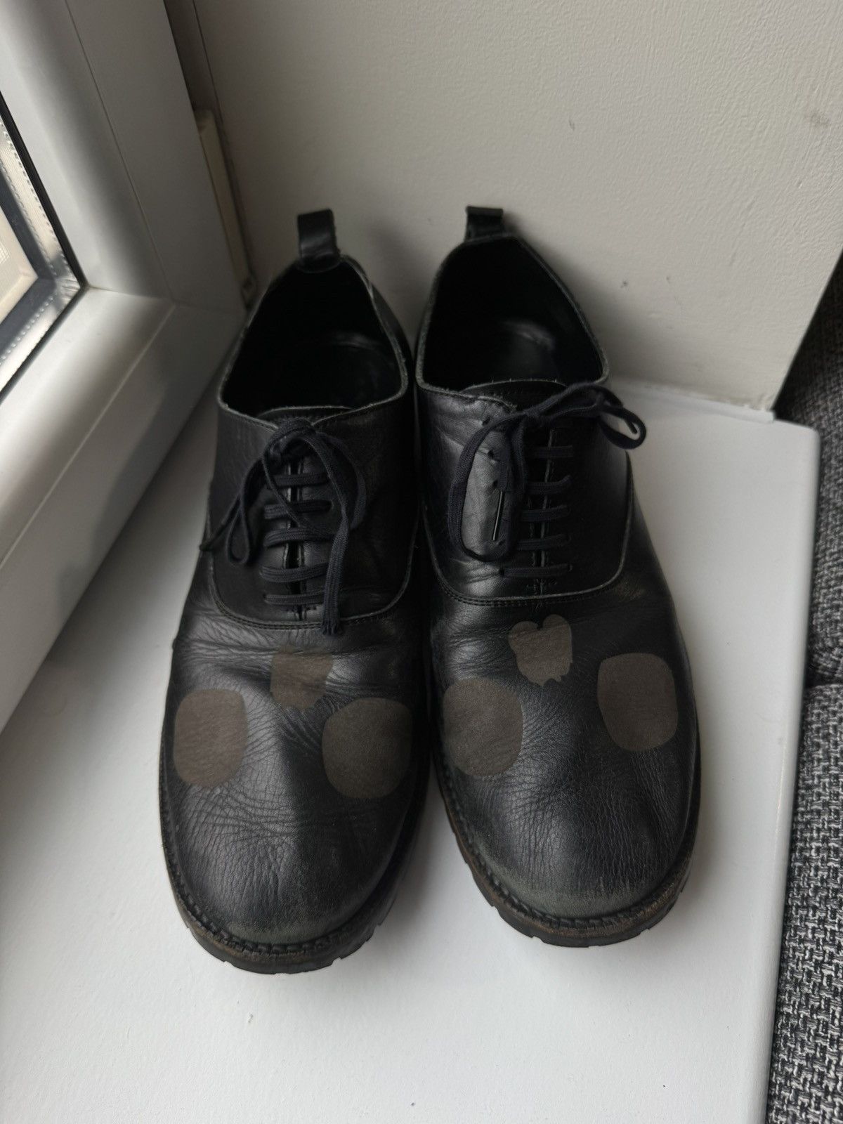 Comme des Garcons Homme Plus SS2011 Comme Des Garcons Runway Leather Skull Derby Shoes Size US 11 / EU 44 - 1 Thumbnail