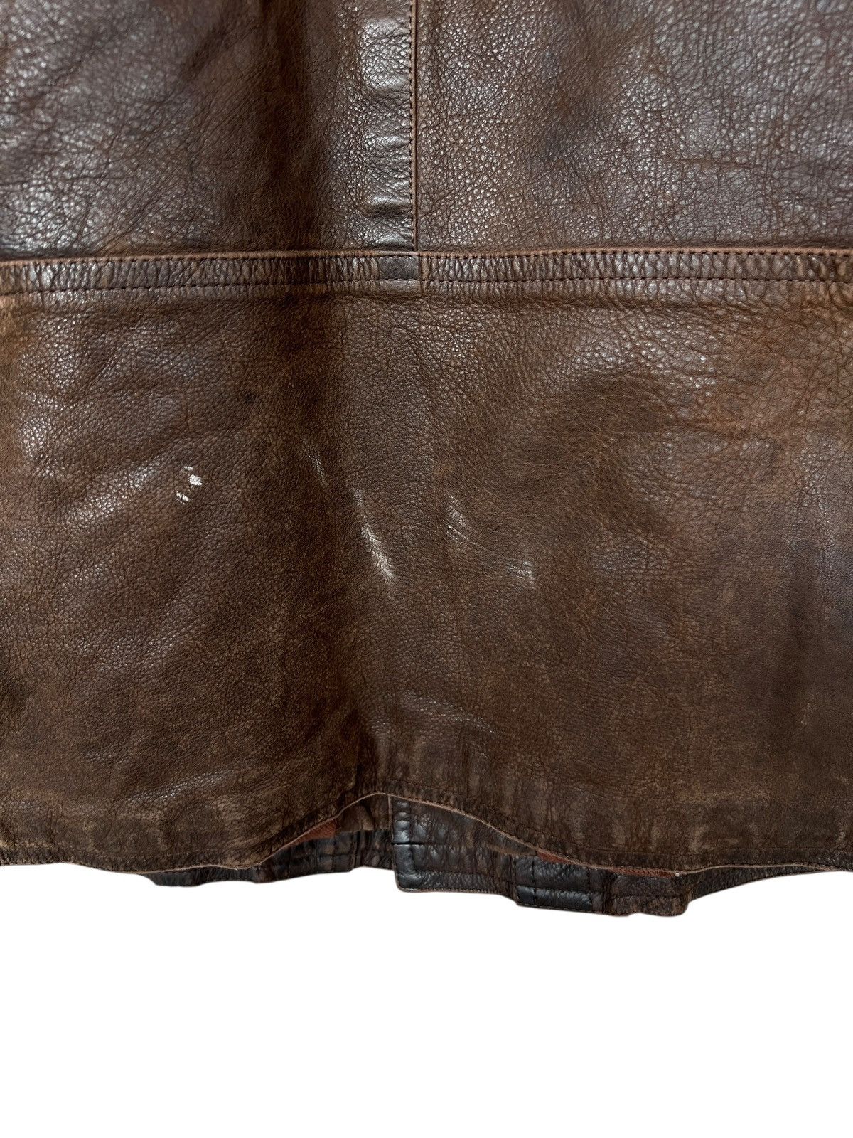 Vintage Vintage 70s Brown Long Leather Coat Jacket Size US L / EU 52-54 / 3 - 8 Thumbnail