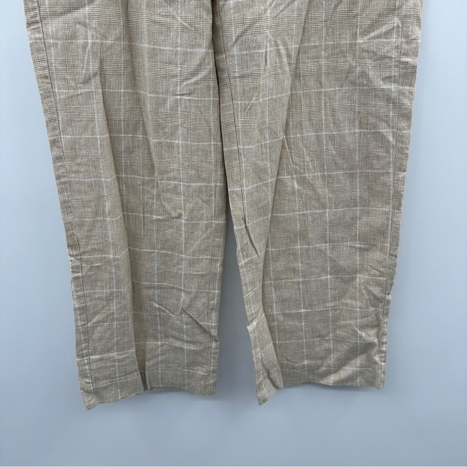 Madewell Madewell Mid-Rise Straight Leg Pants in Plaid Linen Blend Size 28" / US 6 / IT 42 - 5 Thumbnail