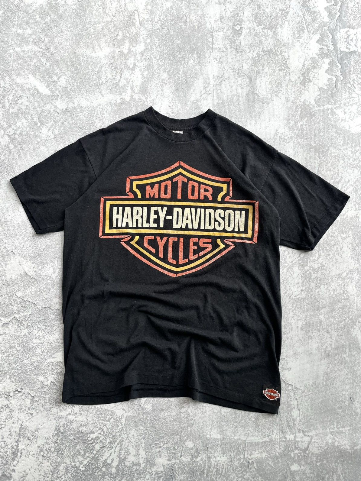 Harley Davidson Vintage 90s Harley Davidson Logo 3D Emblem Style Bl T Shirt Size US XL / EU 56 / 4 - 2 Thumbnail
