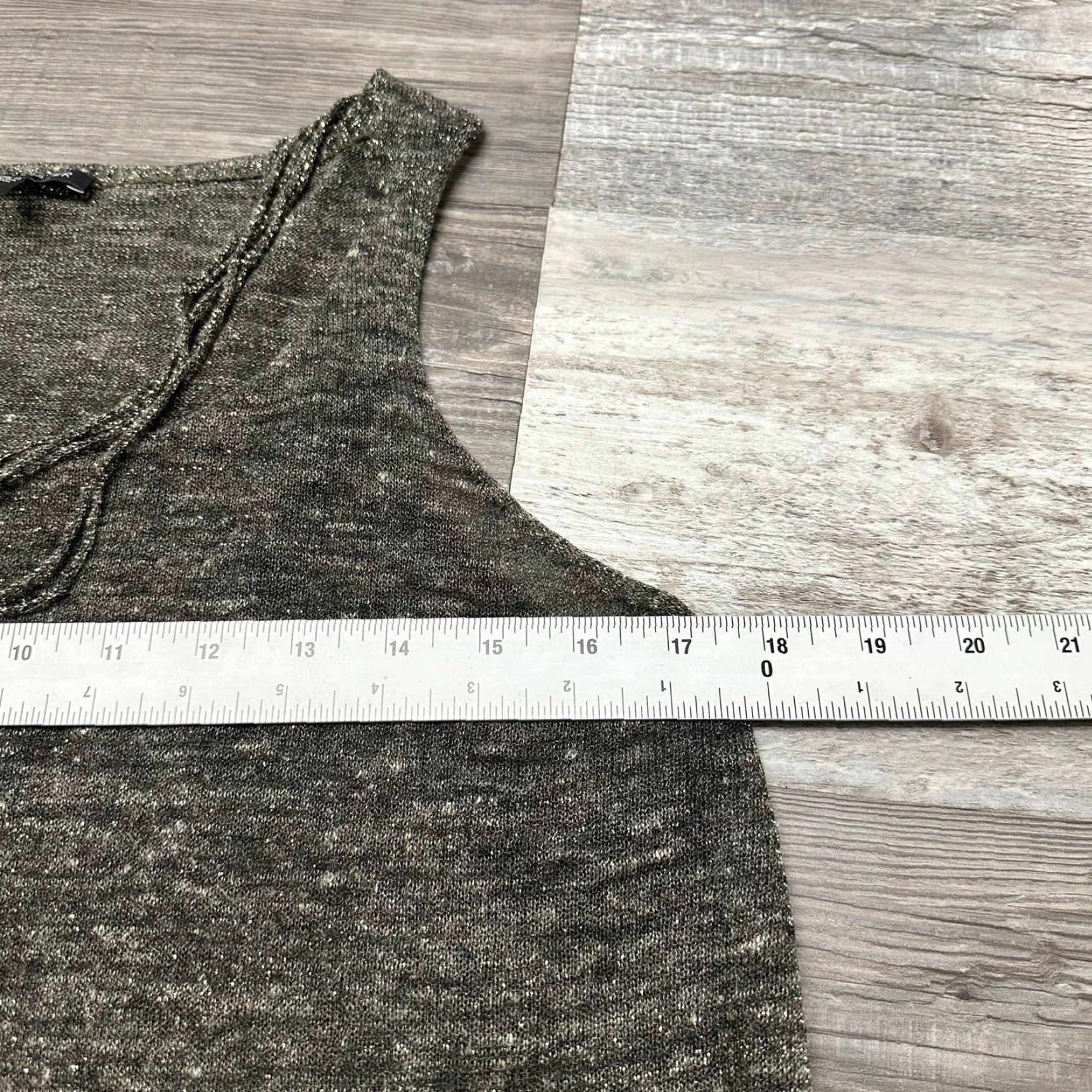 Eileen Fisher Eileen Fisher Tank Top Womens S Metallic Gold Shimmer Linen Blend Summer Jazzy Size S / US 4 / IT 40 - 6 Thumbnail