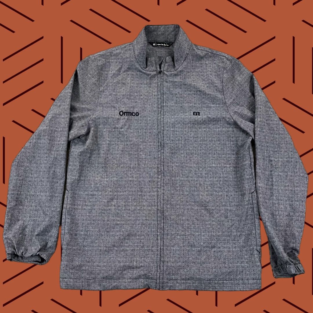 TravisMathew TRAVIS MATHEW Jacket Mens M Gray Blue Polka Dot Golf Full Zip Coat Logo Size US M / EU 48-50 / 2 - 1 Thumbnail