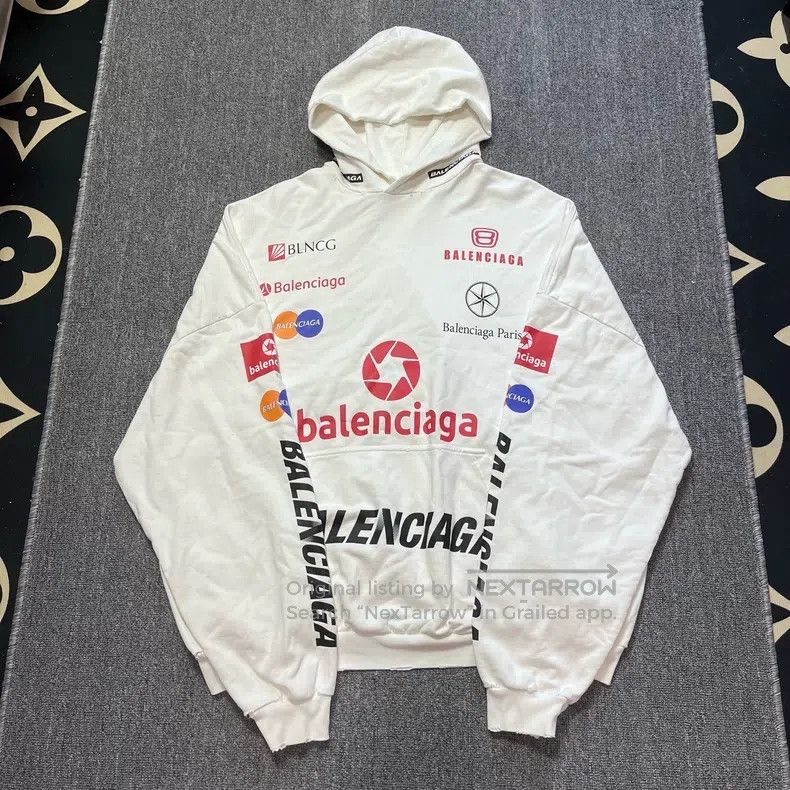 Balenciaga Balenciaga Racing Slogan Bullet Screen Letter Logo Print H Size US XL / EU 56 / 4 - 1 Thumbnail