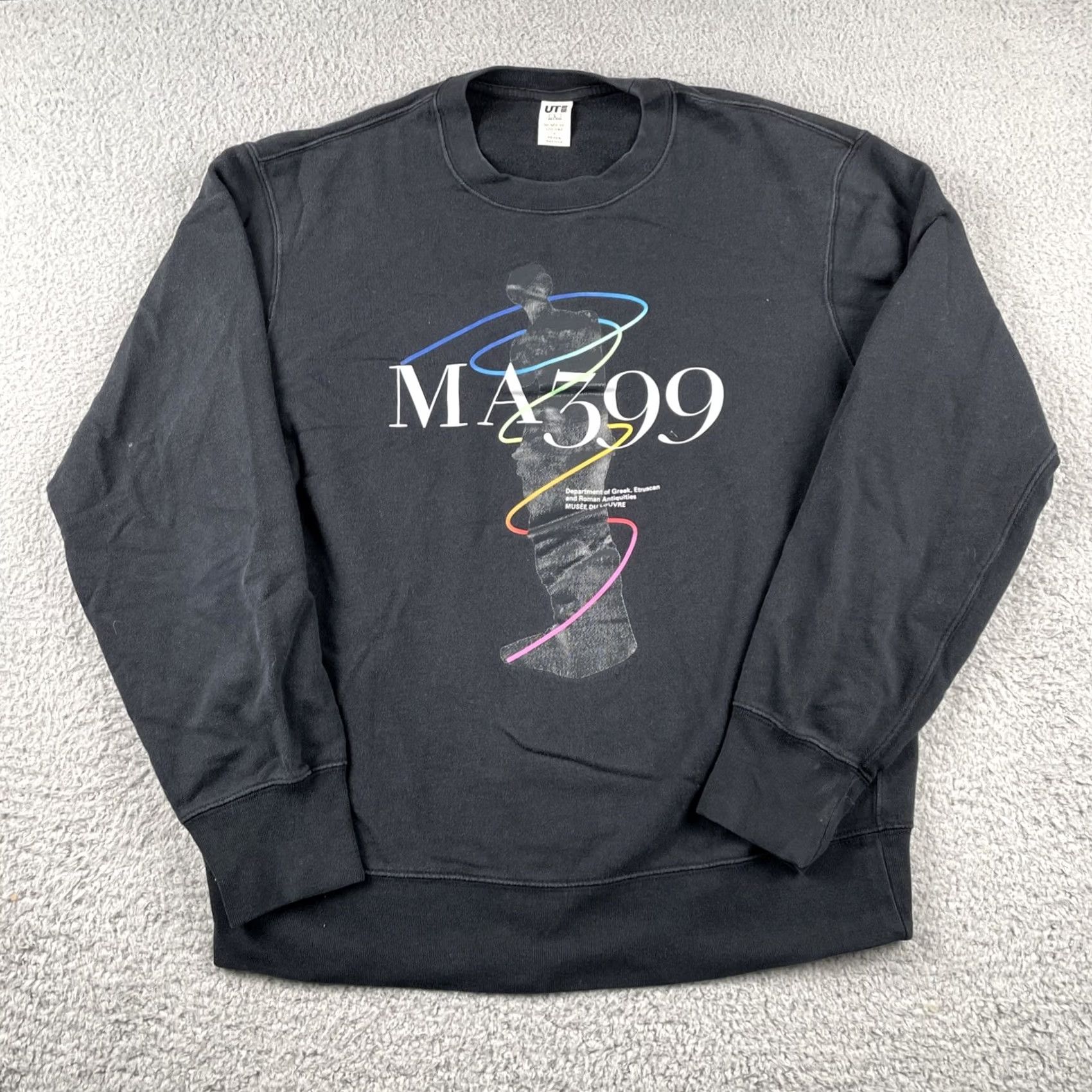 Uniqlo VINTAGE Uniqlo Sweatshirt Mens L Black Peter Saville Musee Du Louvre Aphrodite Venus de Milo Etruscan Roman 90s Concert Art Statue Size US L / EU 52-54 / 3 - 2 Thumbnail