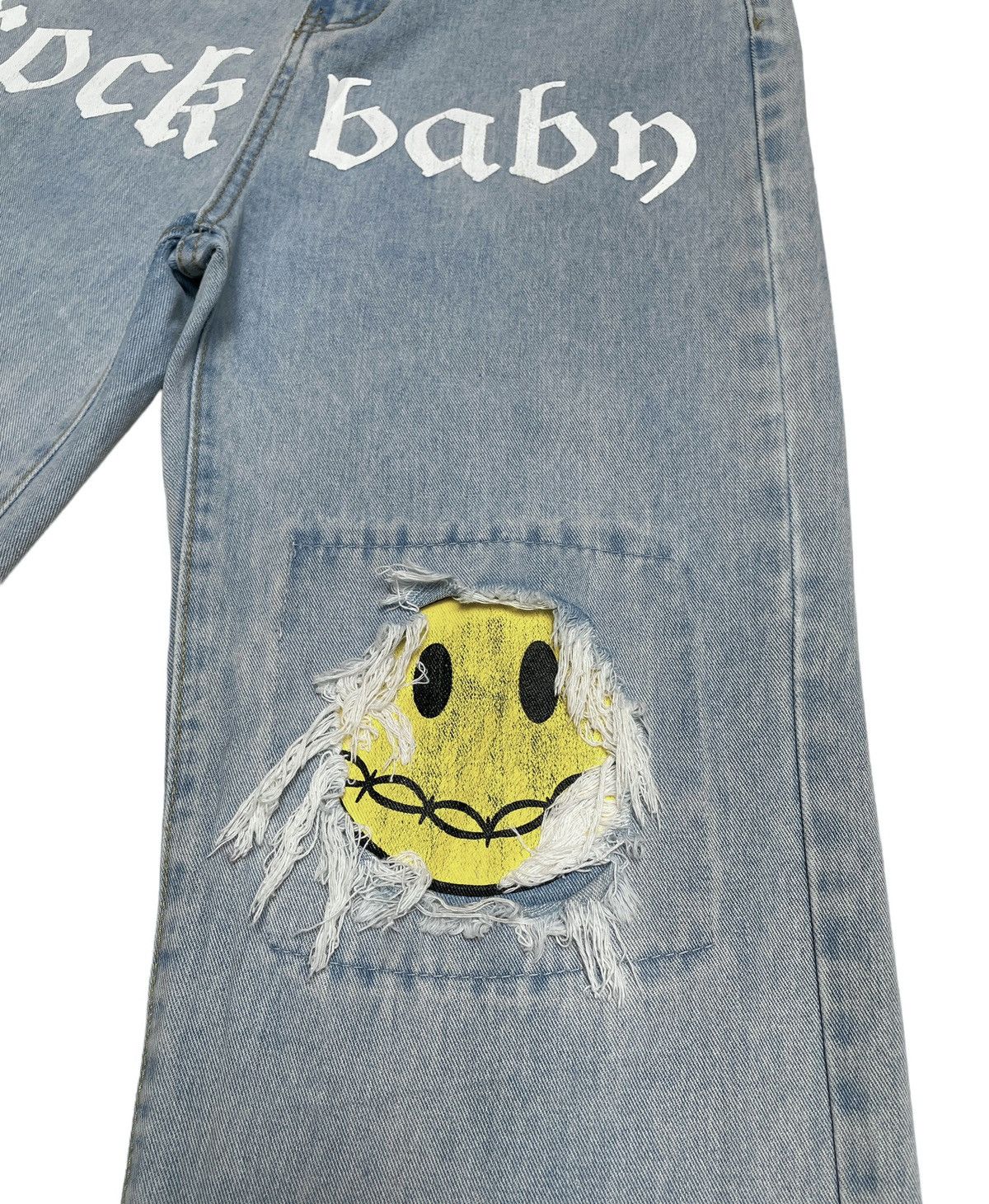 If Six Was Nine × Le Grande Bleu (L.G.B.) Rare Design Vintage Brand Shein Inspired Kapital Jeans 2000s Size US 29 - 7 Thumbnail