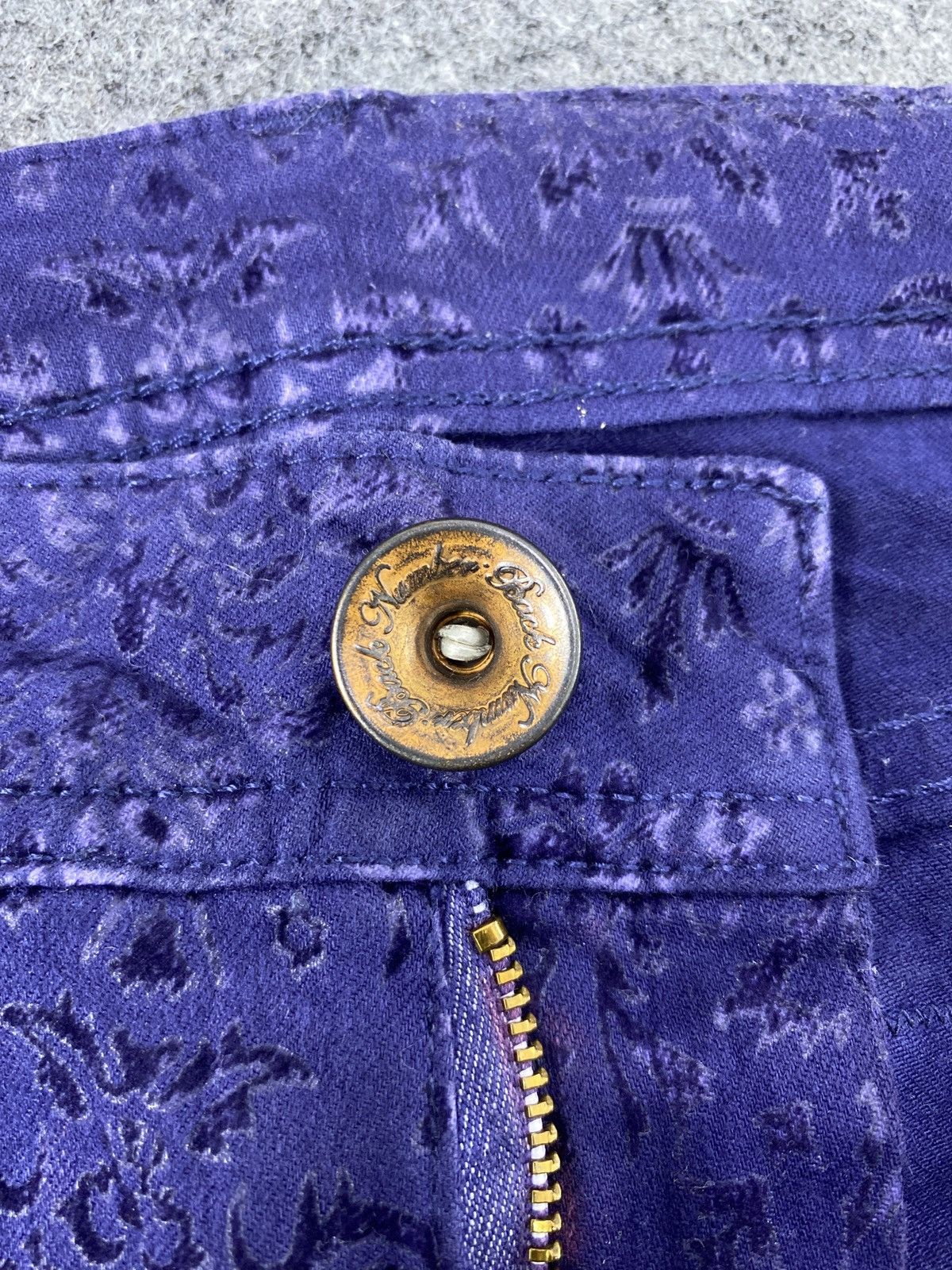 Jean Vintage Back Number Paisley Jeans - J1039 Size US 31 - 8 Thumbnail