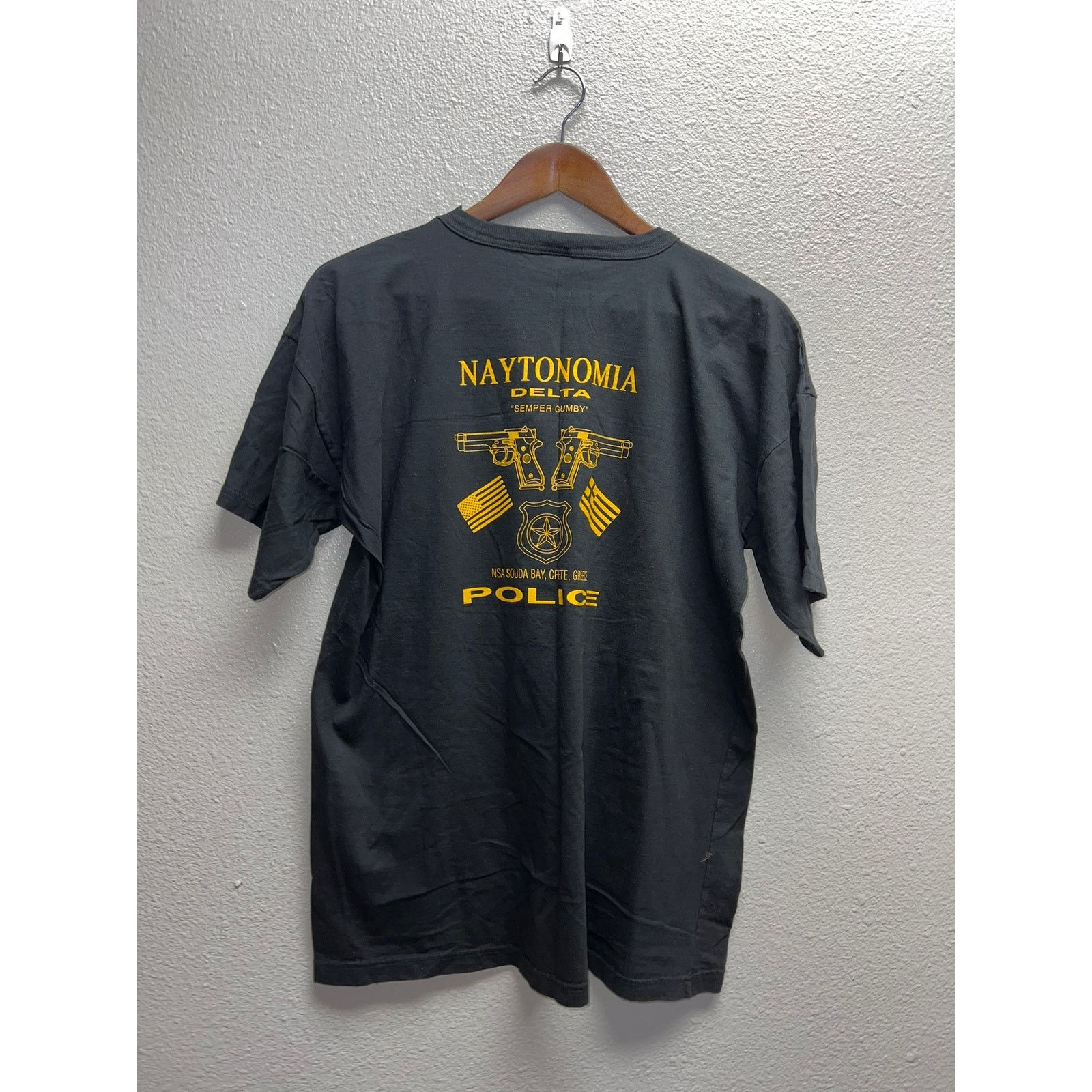 Vintage Vintage Base Police Shirt USN Delta Semper Gumby Greece 90s Size US L / EU 52-54 / 3 - 5 Thumbnail
