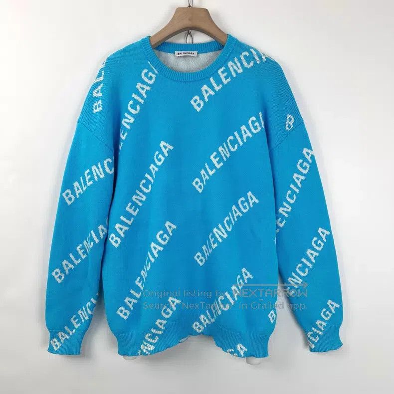 Balenciaga Balenciaga Fully Barrage Logo Knit Sweater Size US M / EU 48-50 / 2 - 2 Thumbnail