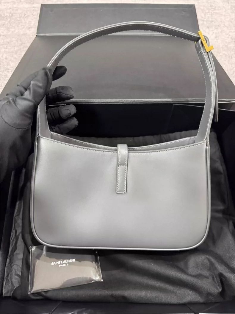 Saint Laurent Paris YSL Grey Underarm Bag New Authentic-2507 Size ONE SIZE - 8 Thumbnail