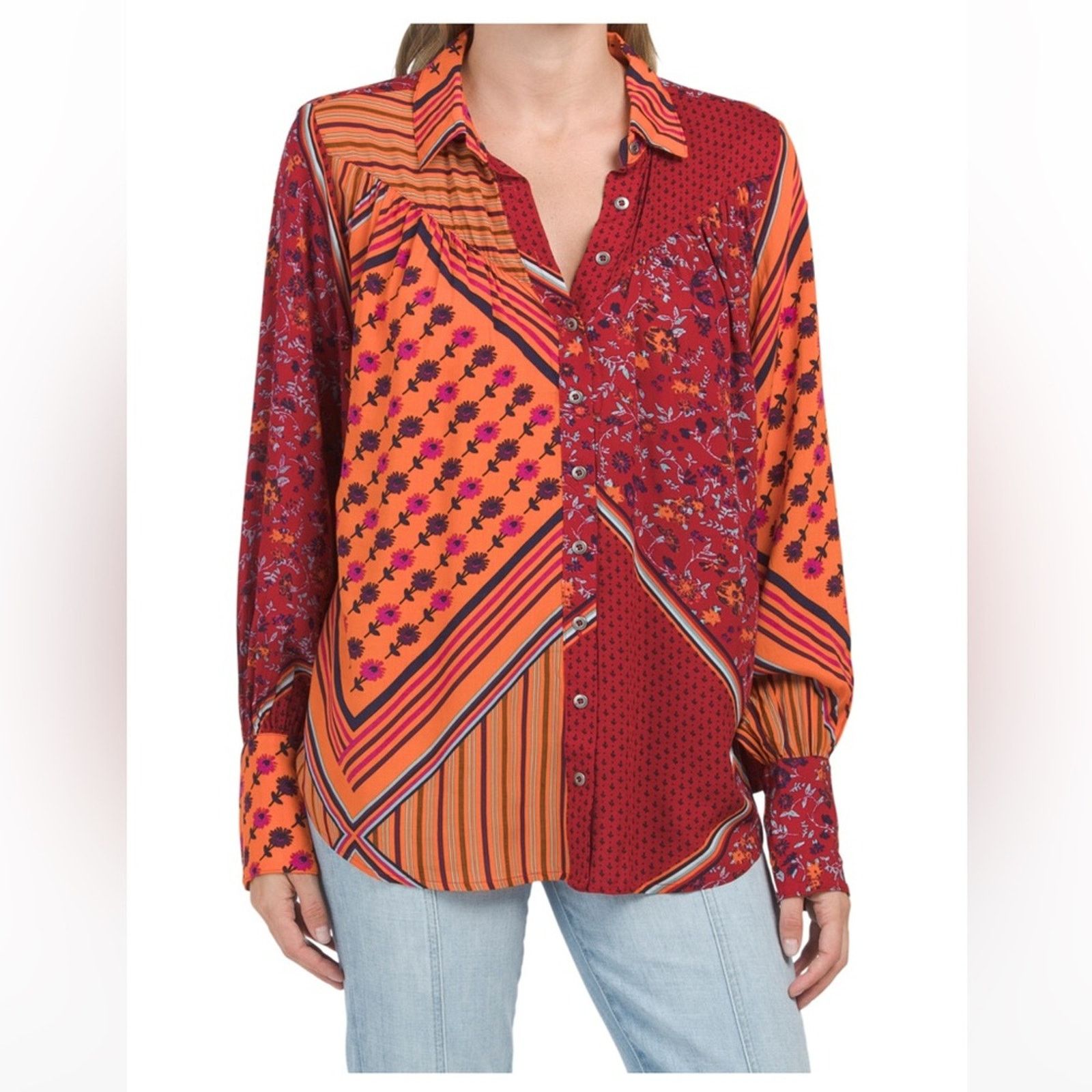 Free People 🎉LAST CHANCE🎉 FREE PEOPLE Hazel Button Down Top Size XS / US 0-2 / IT 36-38 - 8 Thumbnail