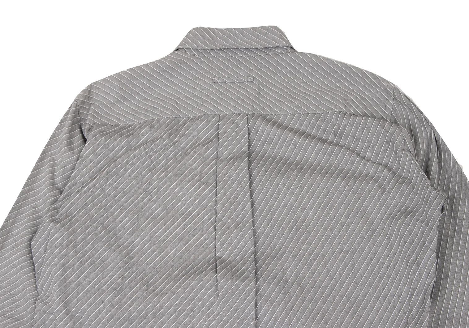 Jean Paul Gaultier Cotton Diagonal Stripe Dress Shirt in Grey and White, Size Size US M / EU 48-50 / 2 - 13 Thumbnail