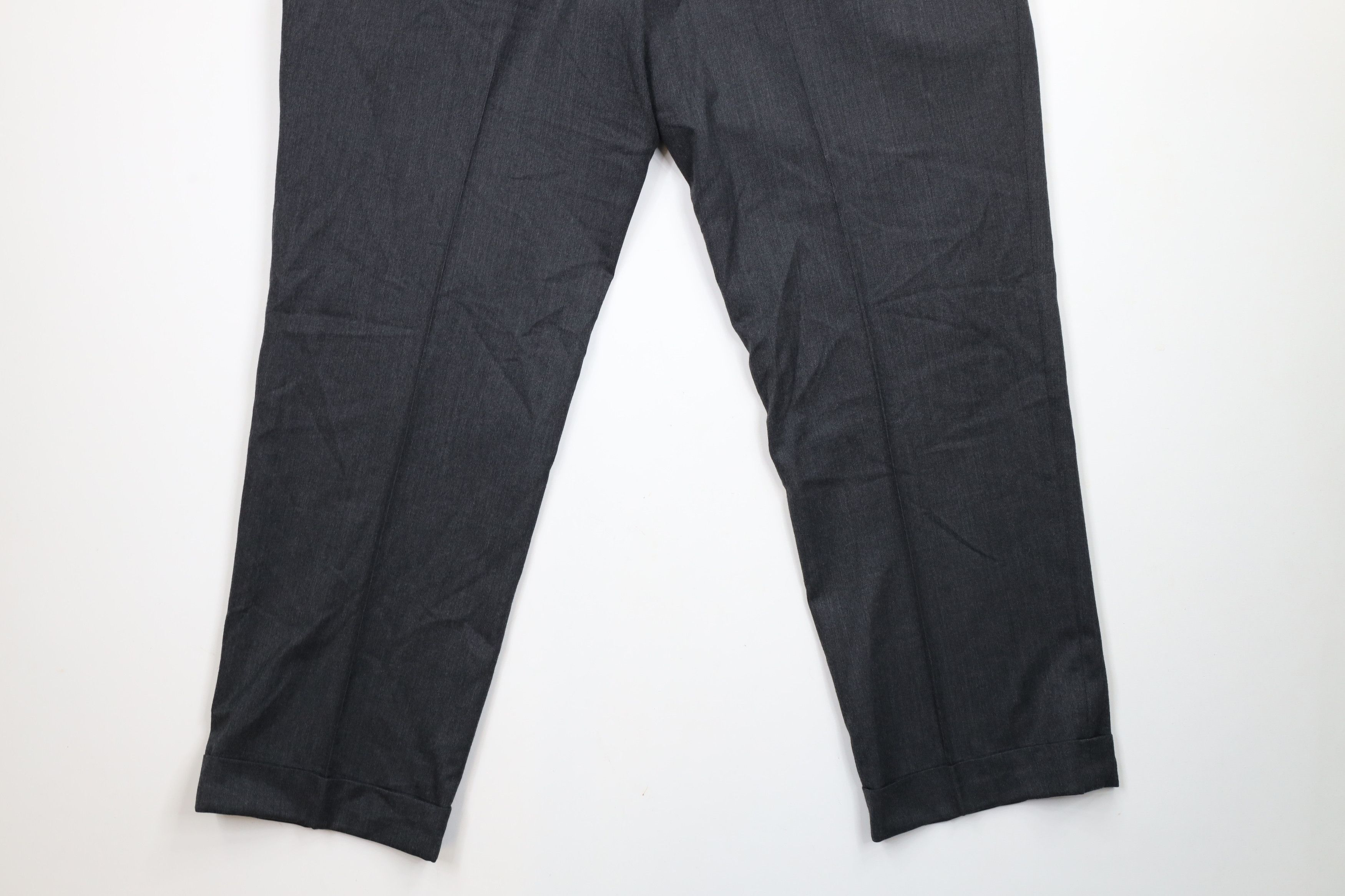 Jos. A. Bank × Vintage Vintage Jos A Bank Cuffed Wool Cashmere Chino Pants Gray Size US 36 / EU 52 - 14 Thumbnail
