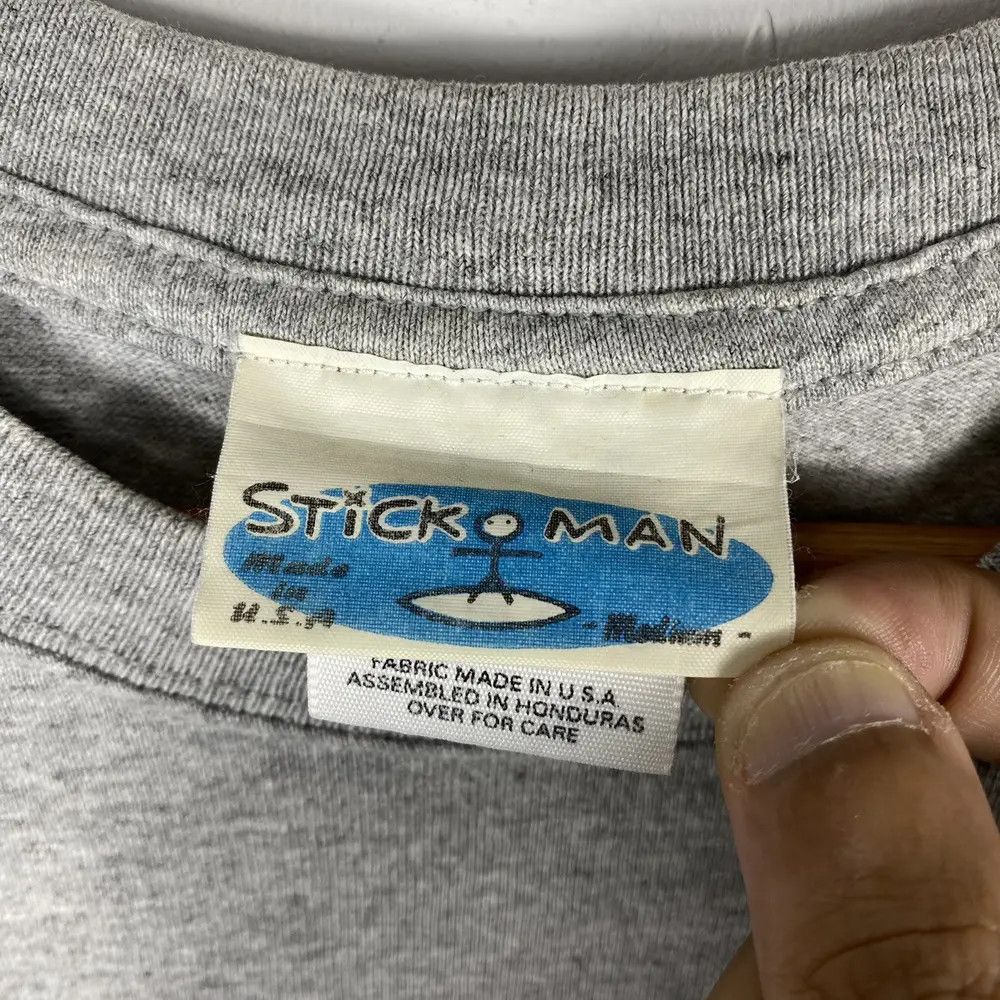 Vintage Vintage 90's STICK MAN California Surfboards Graphic Tee Size US M / EU 48-50 / 2 - 7 Thumbnail